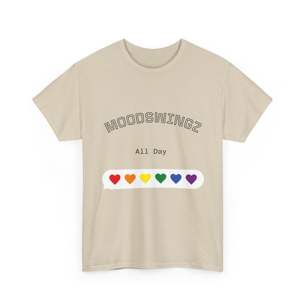 "MoodSwyngz" All Day Unisex Heavy Cotton Tee - LGBTQ+ Pride Shirt, Casual Everyday Wear, Gift for Friends, Summer Vibes, Relaxed Fit