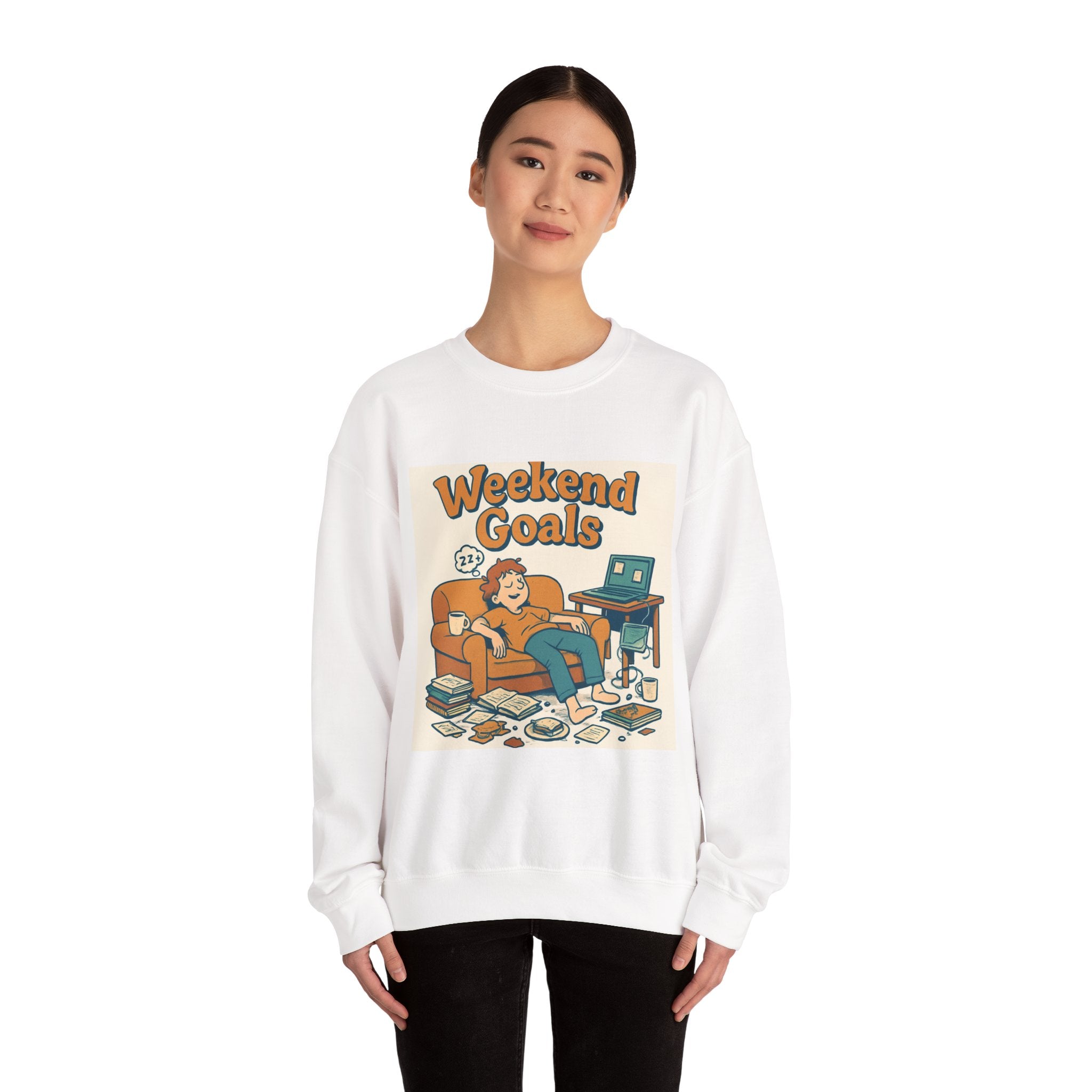 " Weekend Goals" Unisex Heavy Blend™ Crewneck Sweatshirt