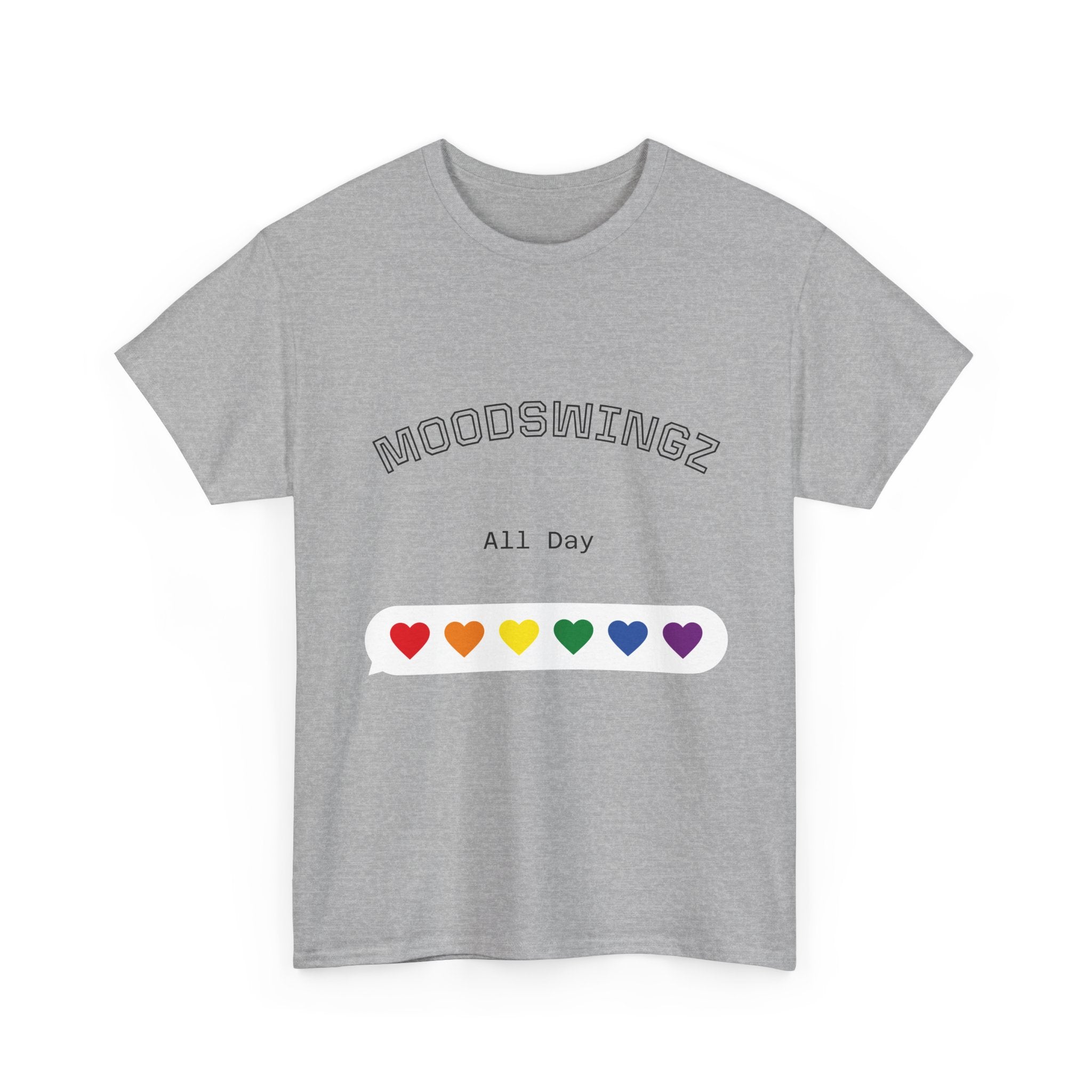 "MoodSwyngz" All Day Unisex Heavy Cotton Tee - LGBTQ+ Pride Shirt, Casual Everyday Wear, Gift for Friends, Summer Vibes, Relaxed Fit