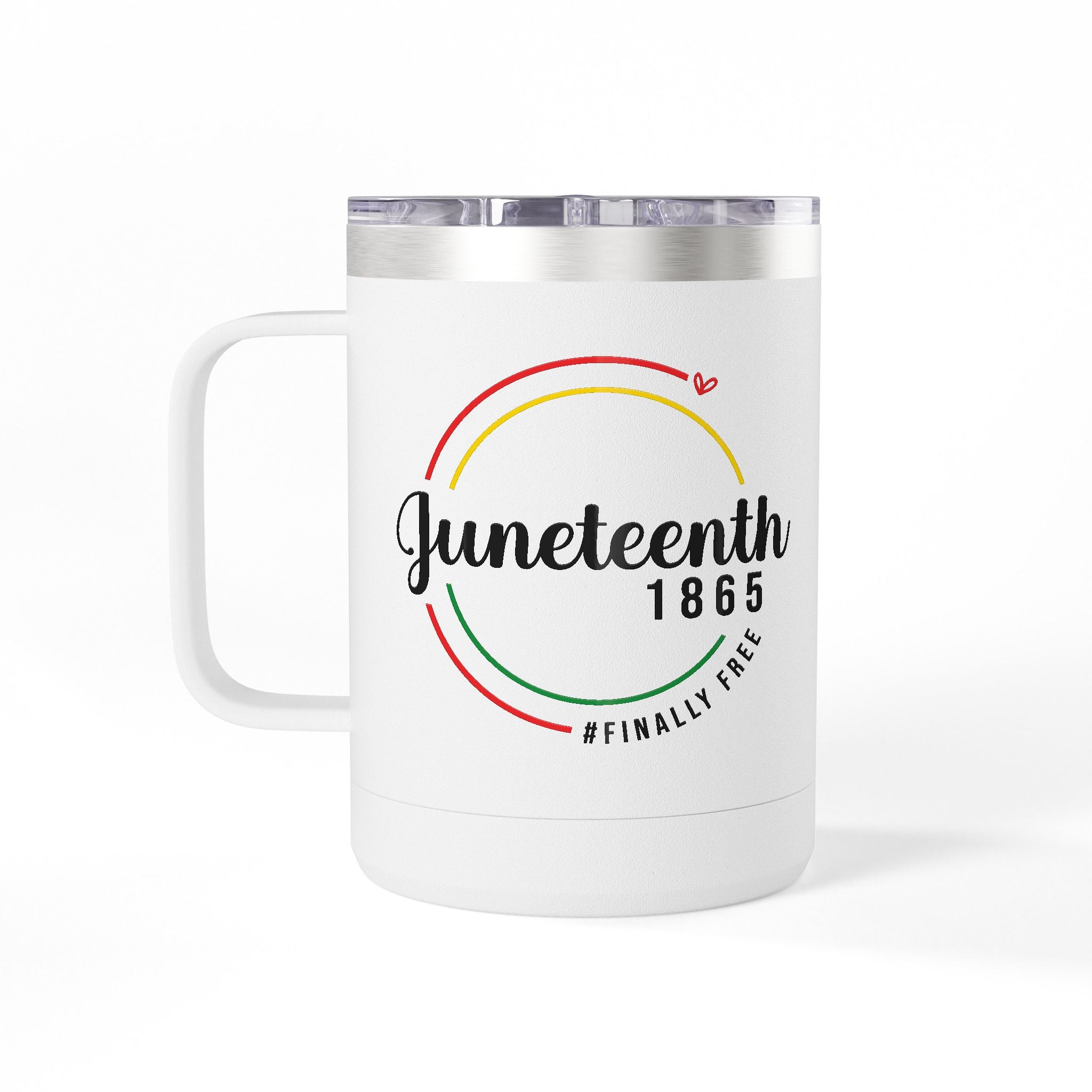 Juneteenth 1865 Travel Mug – "Officially Free" 15oz Insulated Tumbler