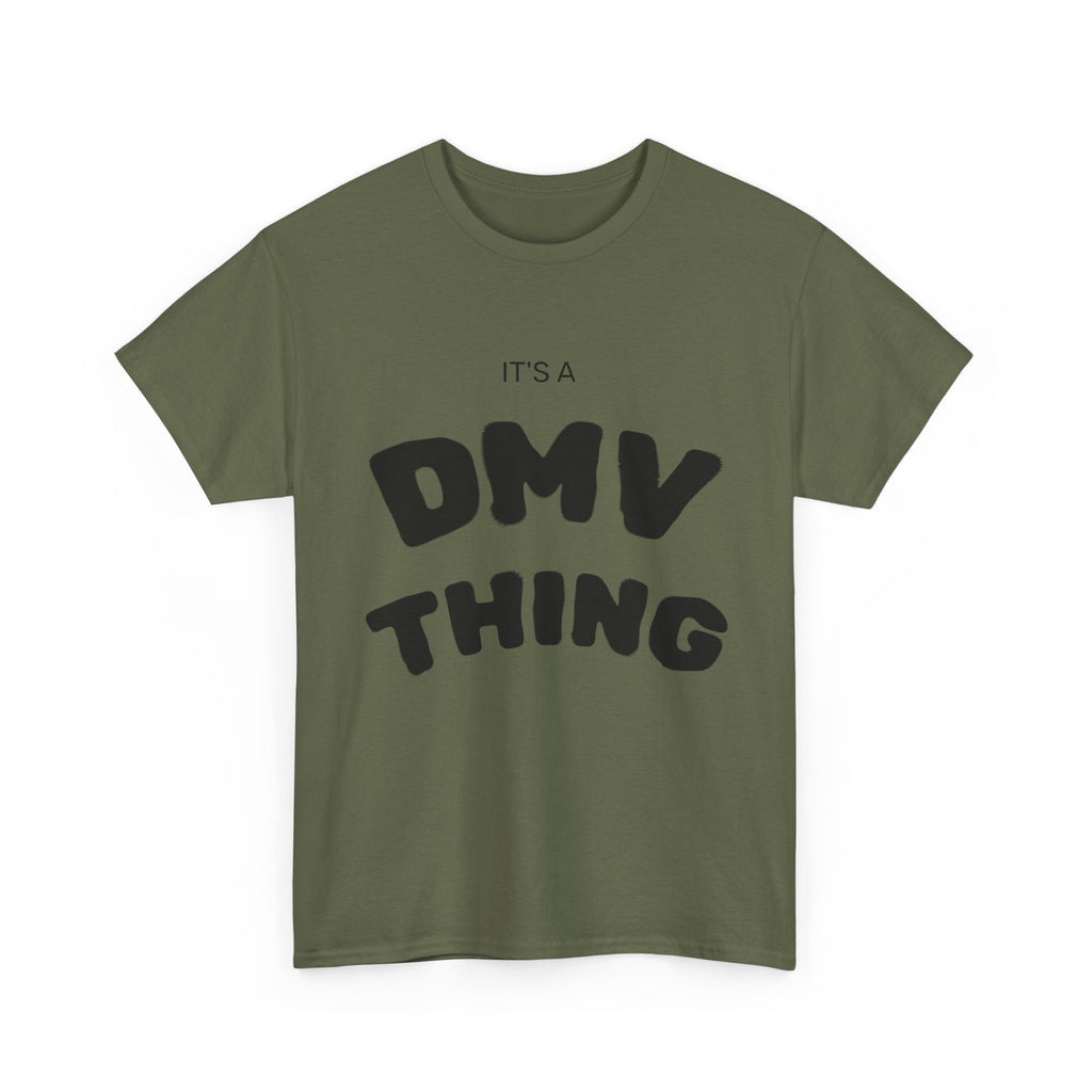 "DMV Thing" Unisex Heavy Cotton Tee, Perfect for DMV Lovers, Gifts for Friends, Casual Wear, Fun & Quirky T-Shirt, Everyday Style