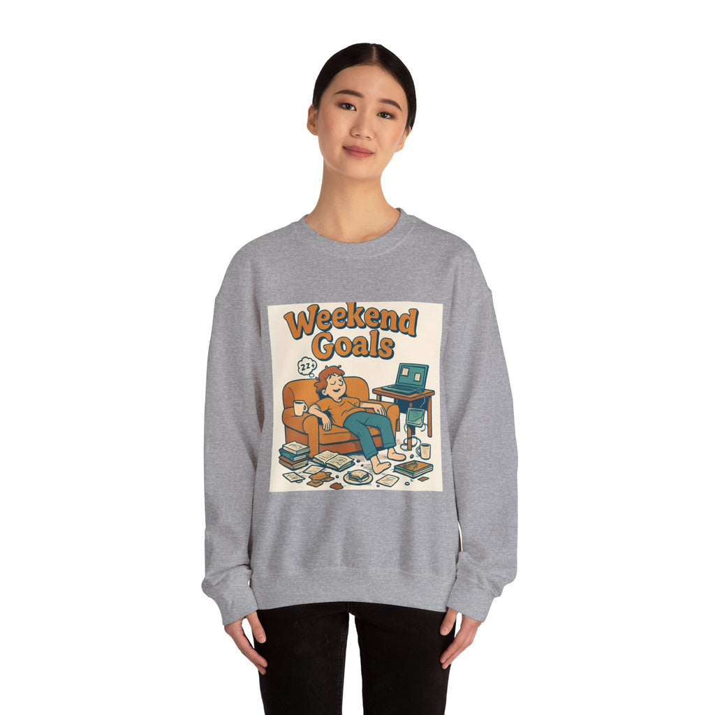 " Weekend Goals" Unisex Heavy Blend™ Crewneck Sweatshirt