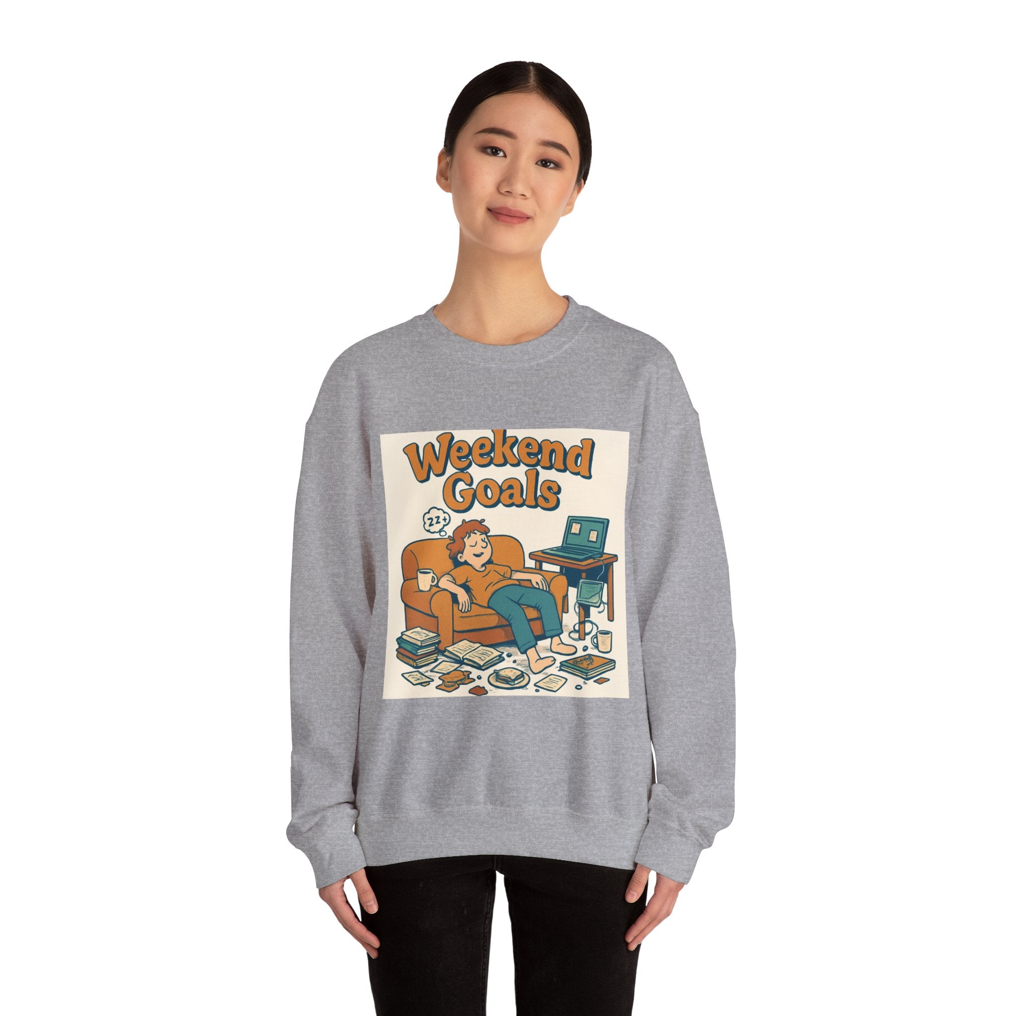 " Weekend Goals" Unisex Heavy Blend™ Crewneck Sweatshirt