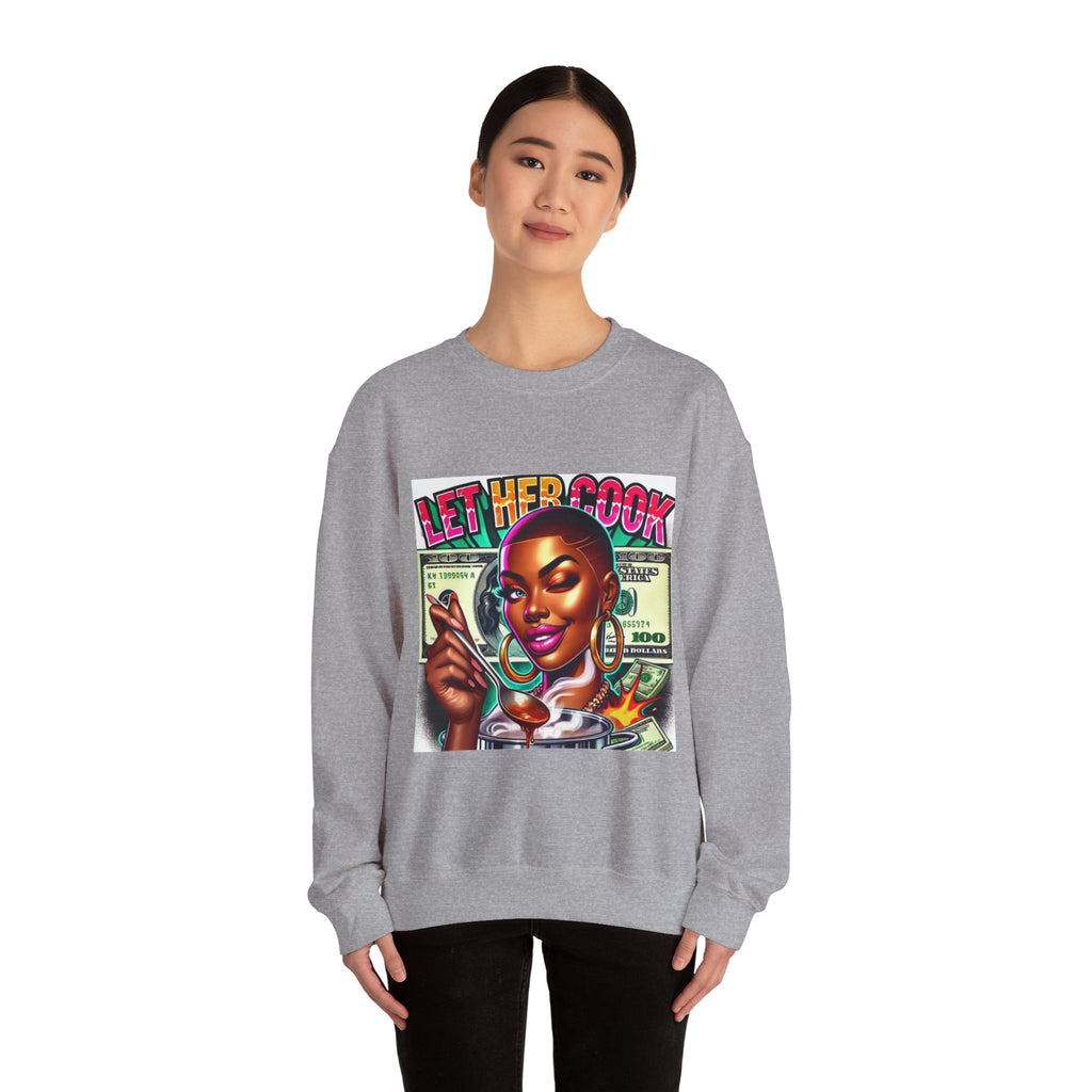"Let Her Cook" Graphic Sweatshirt