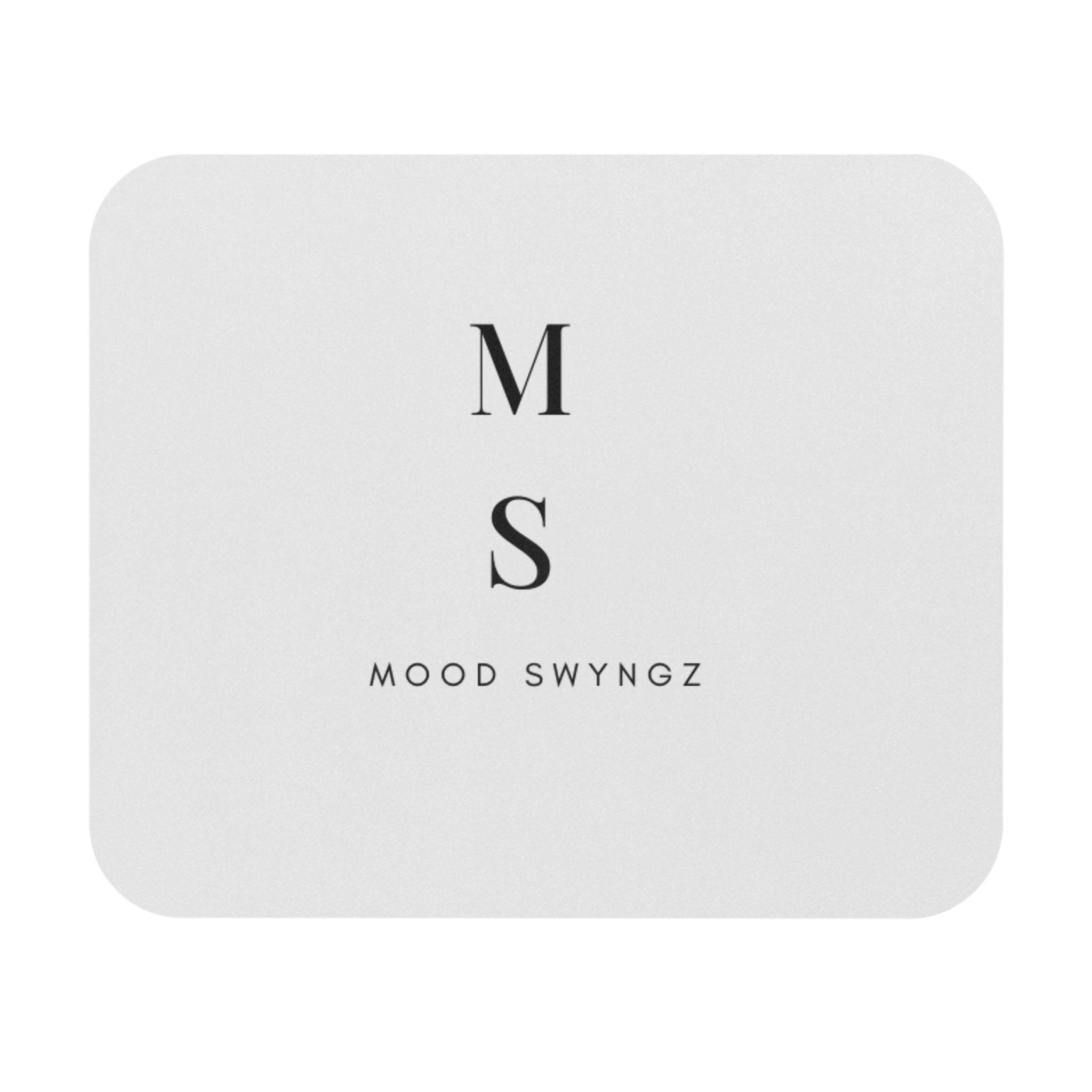 Minimal Monogram Mouse Pad — "M S" Mood Swyngz Desk Mat