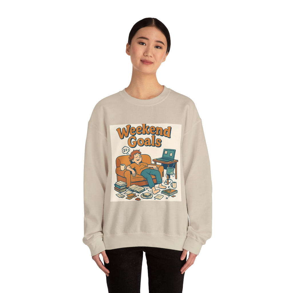 " Weekend Goals" Unisex Heavy Blend™ Crewneck Sweatshirt