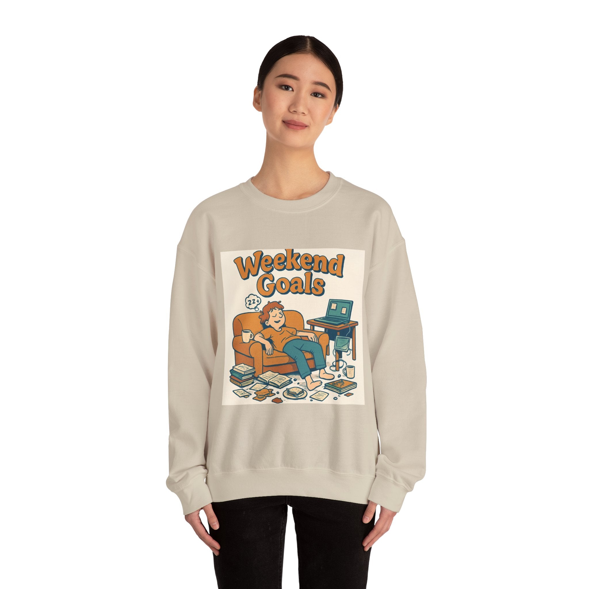 " Weekend Goals" Unisex Heavy Blend™ Crewneck Sweatshirt