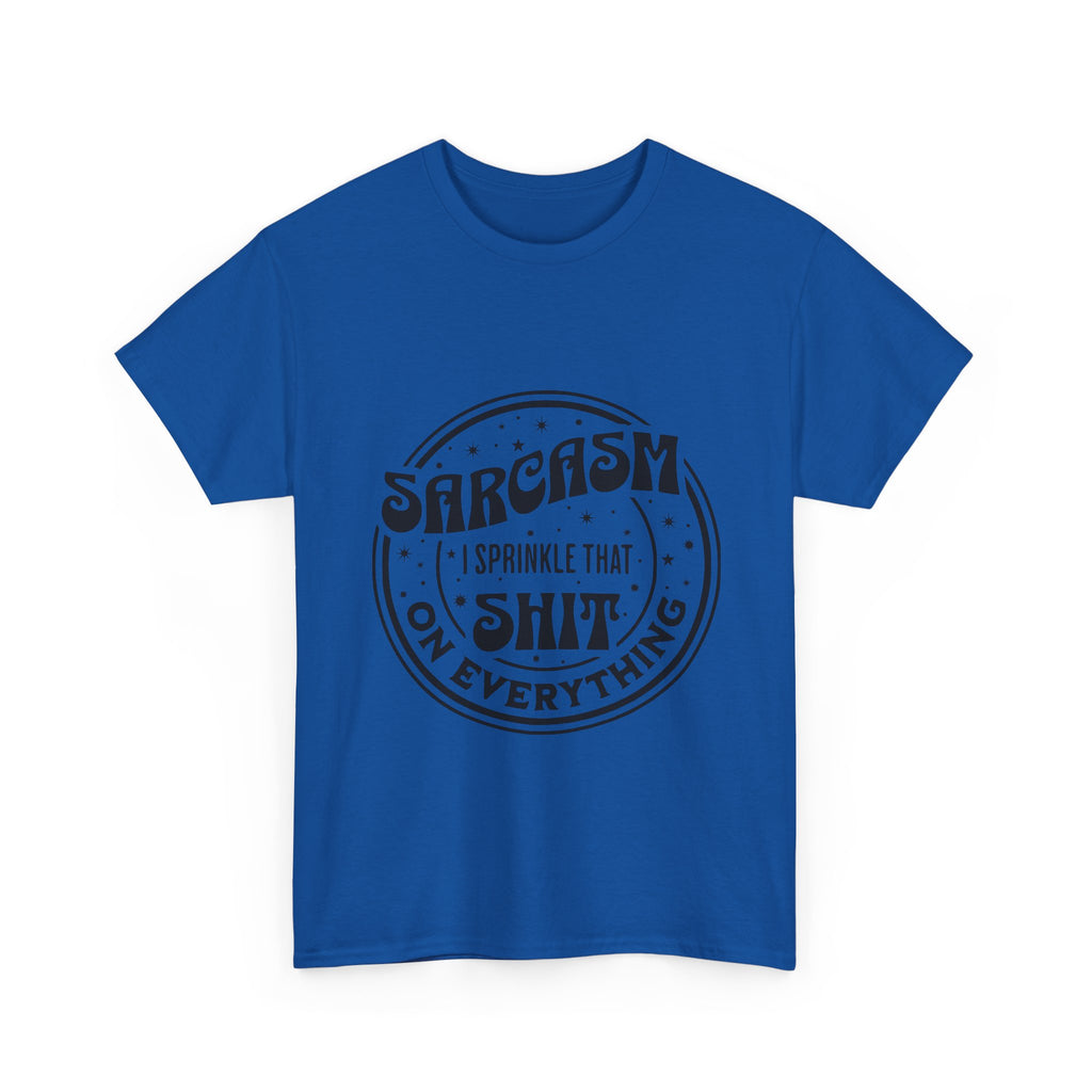 "Sarcasm" Heavy Cotton Tee - Fun Gift for Sarcastic Friends, Casual Wear, Humor Shirt, Everyday Humor, Unique Gift