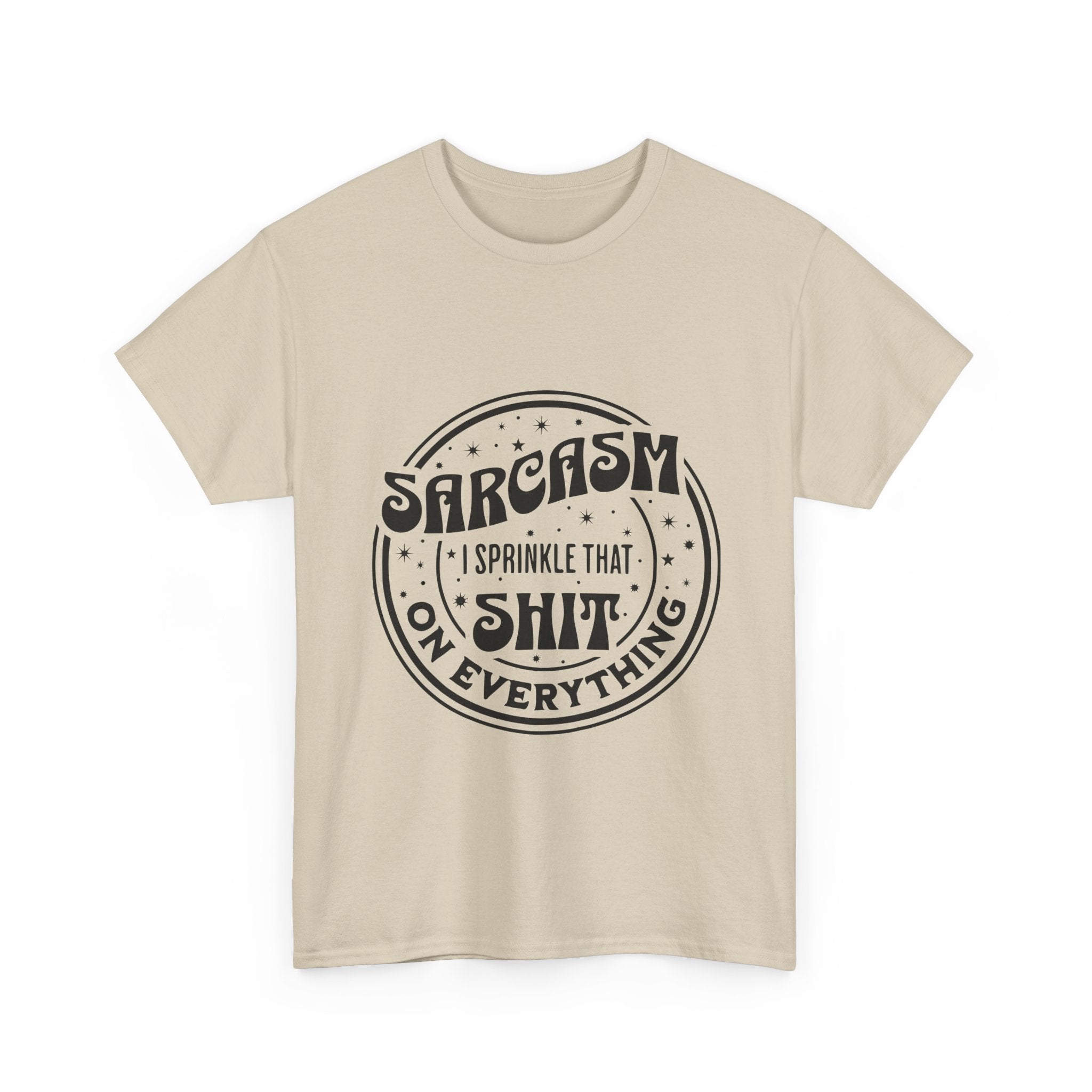 "Sarcasm" Heavy Cotton Tee - Fun Gift for Sarcastic Friends, Casual Wear, Humor Shirt, Everyday Humor, Unique Gift