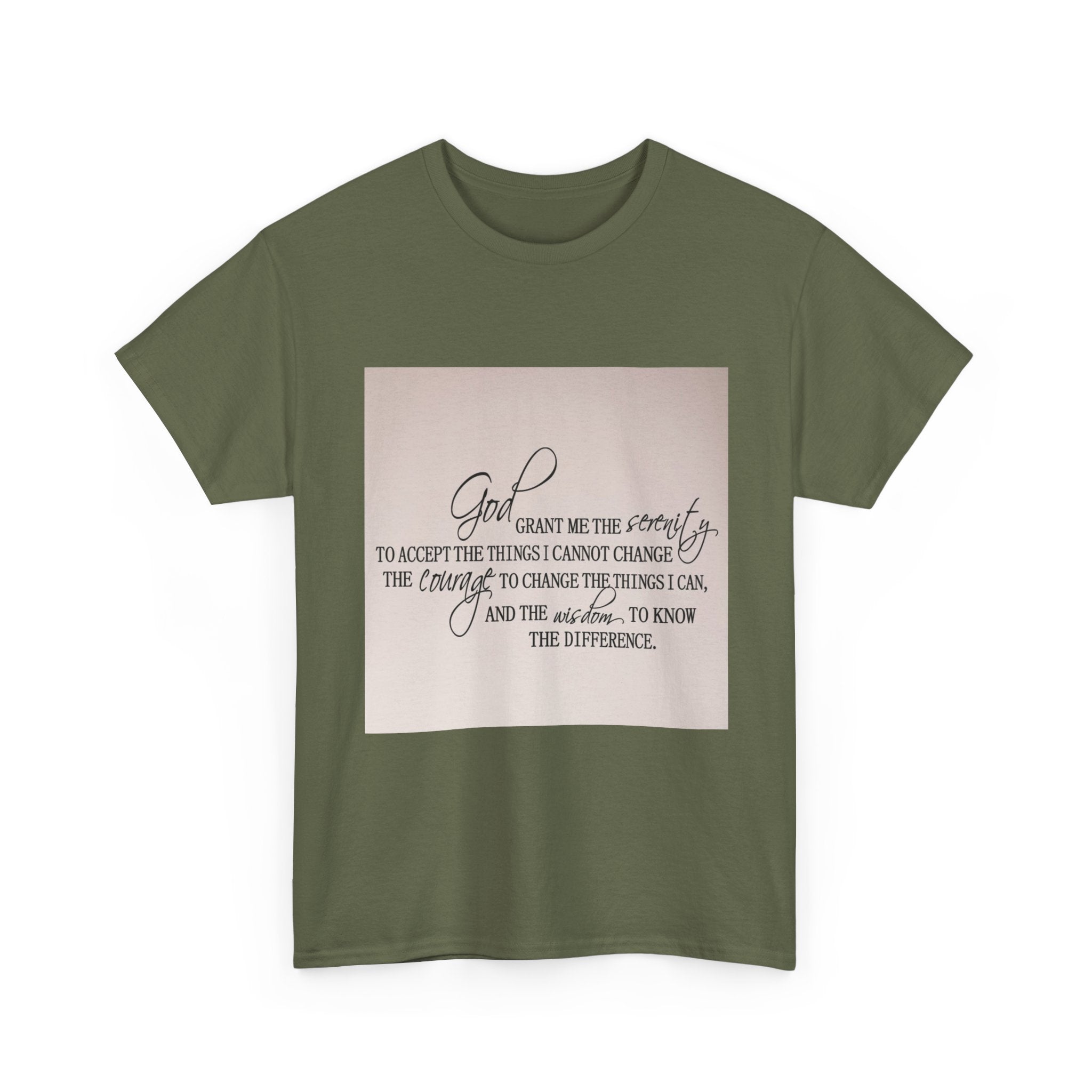 "Inspirational Quote" Tee - Unisex Heavy Cotton T-Shirt for Faith, Encouragement, God, Inspirational Gift, Everyday Wear