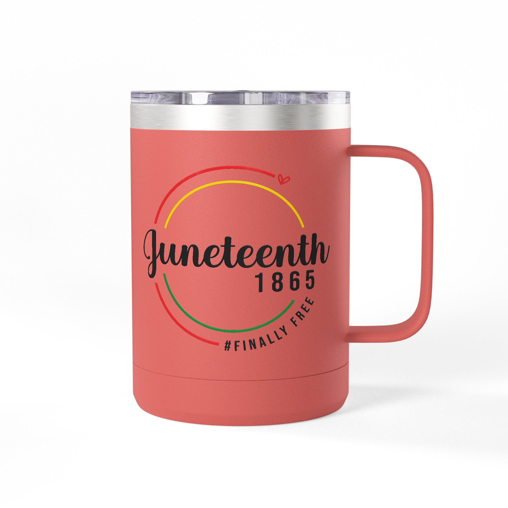 Juneteenth 1865 Travel Mug – "Officially Free" 15oz Insulated Tumbler