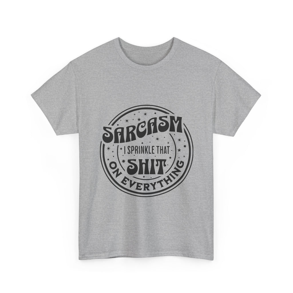 "Sarcasm" Heavy Cotton Tee - Fun Gift for Sarcastic Friends, Casual Wear, Humor Shirt, Everyday Humor, Unique Gift