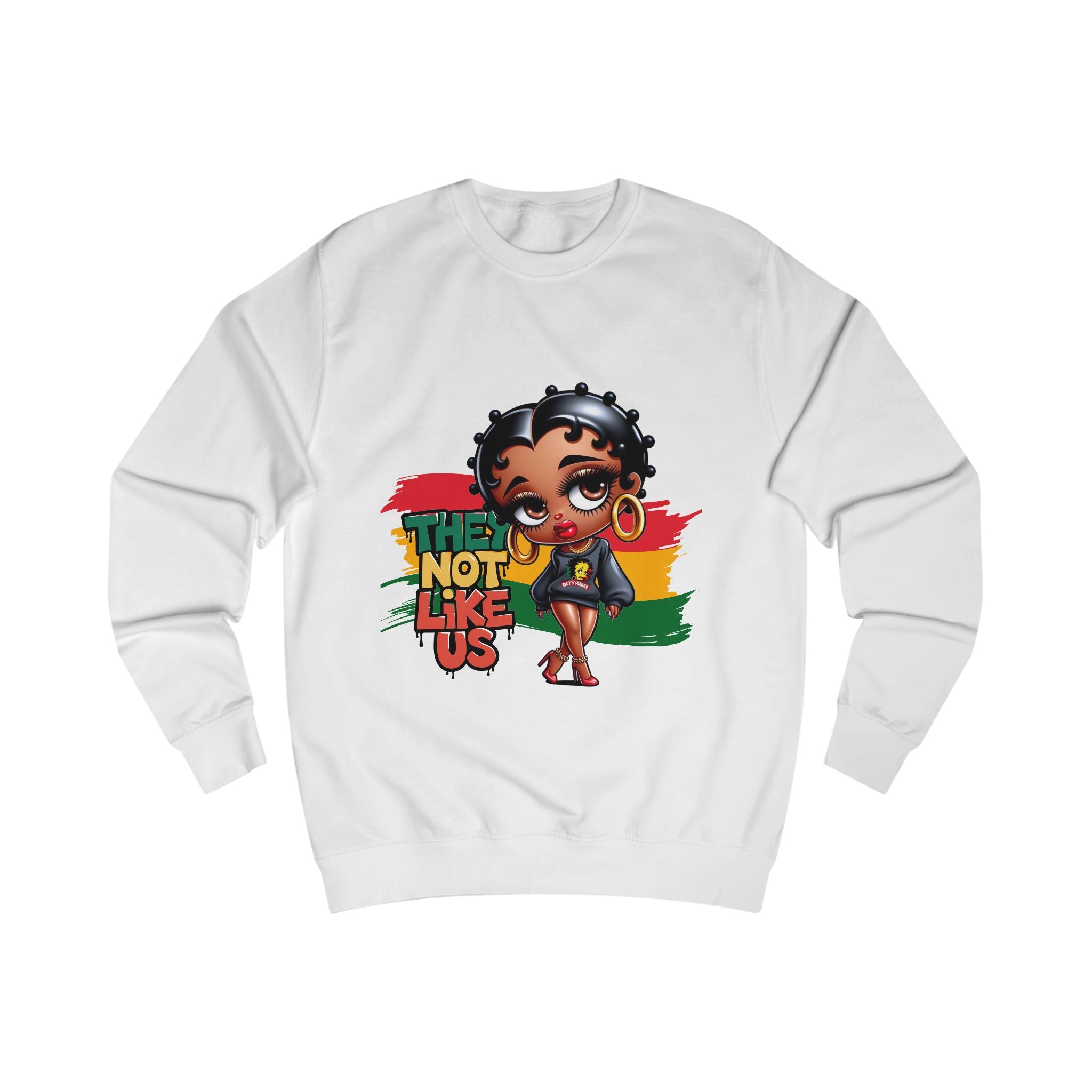 "Not like Us" Vibrant Afrocentric Sweatshirt, Stylish Casual Wear for All, Great for Gifts, Festivals, and Everyday Fashion