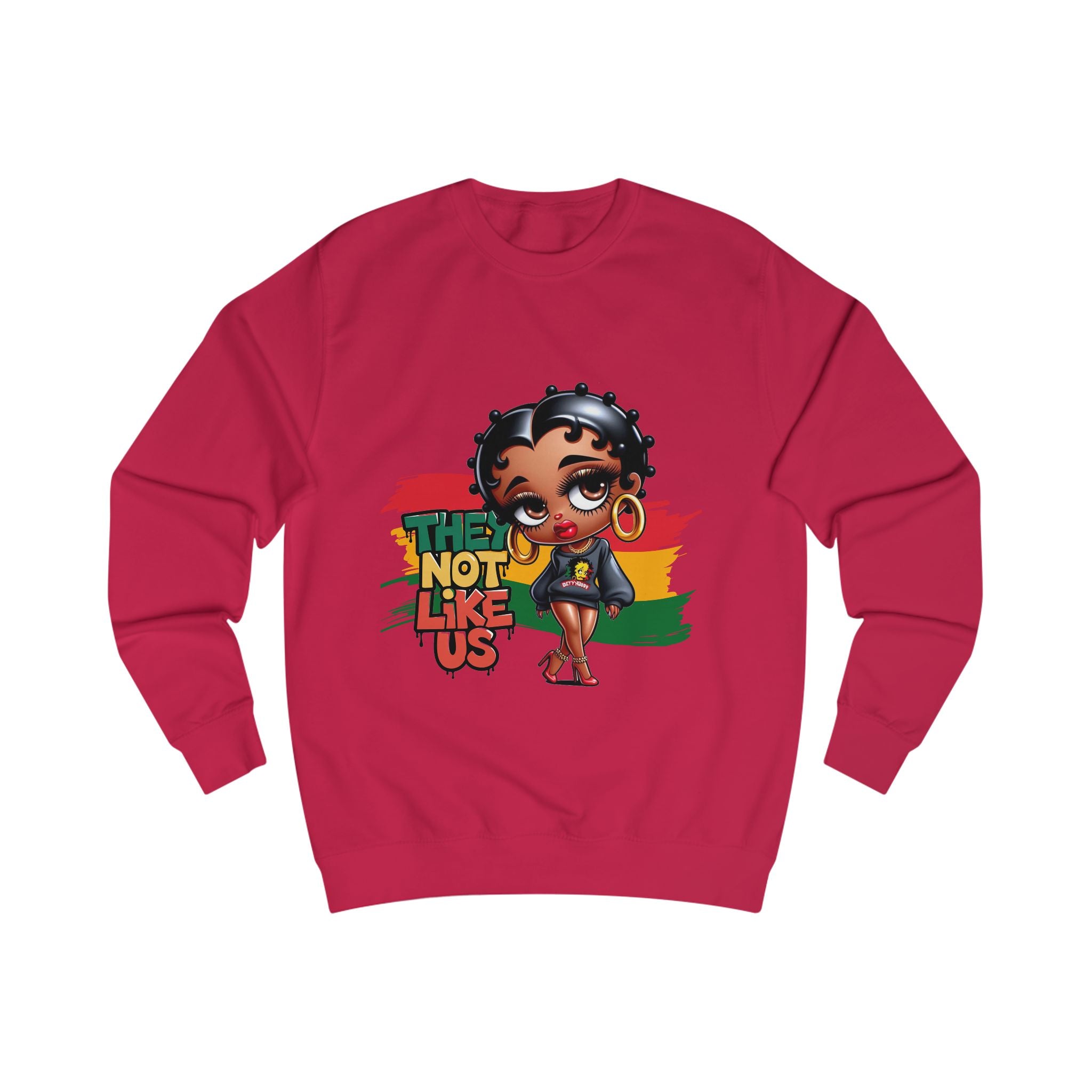 "Not like Us" Vibrant Afrocentric Sweatshirt, Stylish Casual Wear for All, Great for Gifts, Festivals, and Everyday Fashion