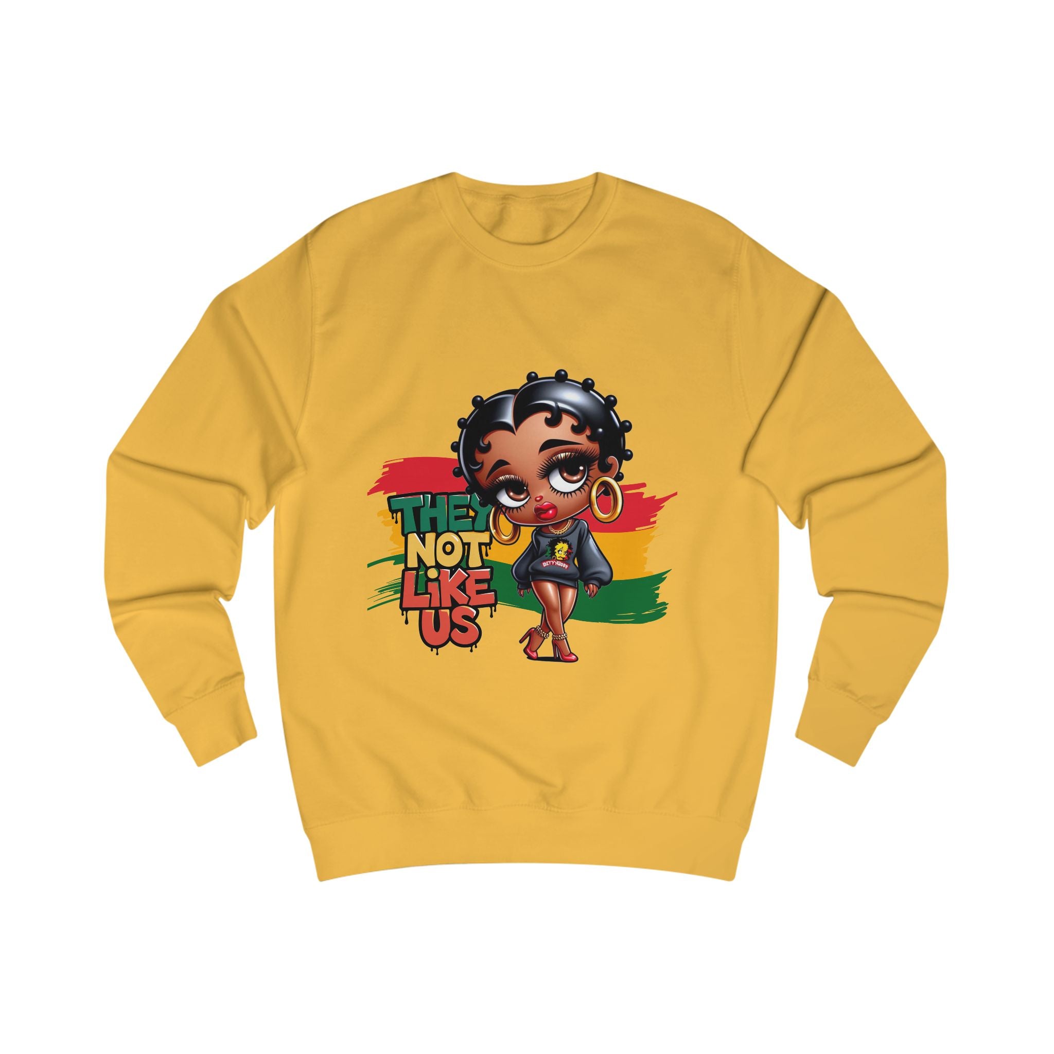 "Not like Us" Vibrant Afrocentric Sweatshirt, Stylish Casual Wear for All, Great for Gifts, Festivals, and Everyday Fashion
