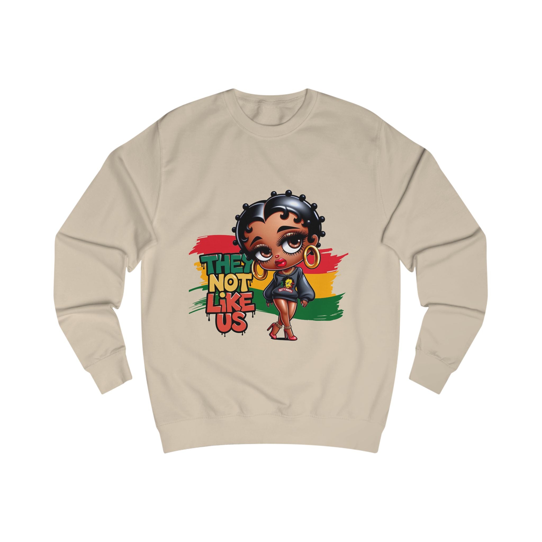 "Not like Us" Vibrant Afrocentric Sweatshirt, Stylish Casual Wear for All, Great for Gifts, Festivals, and Everyday Fashion