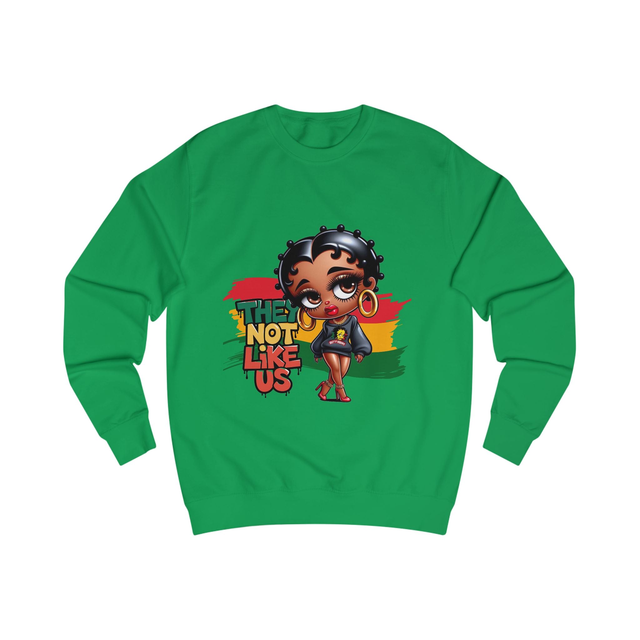 "Not like Us" Vibrant Afrocentric Sweatshirt, Stylish Casual Wear for All, Great for Gifts, Festivals, and Everyday Fashion