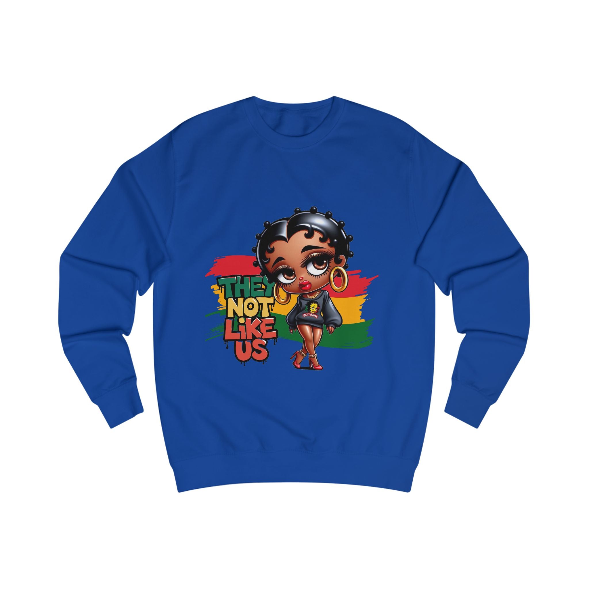 "Not like Us" Vibrant Afrocentric Sweatshirt, Stylish Casual Wear for All, Great for Gifts, Festivals, and Everyday Fashion