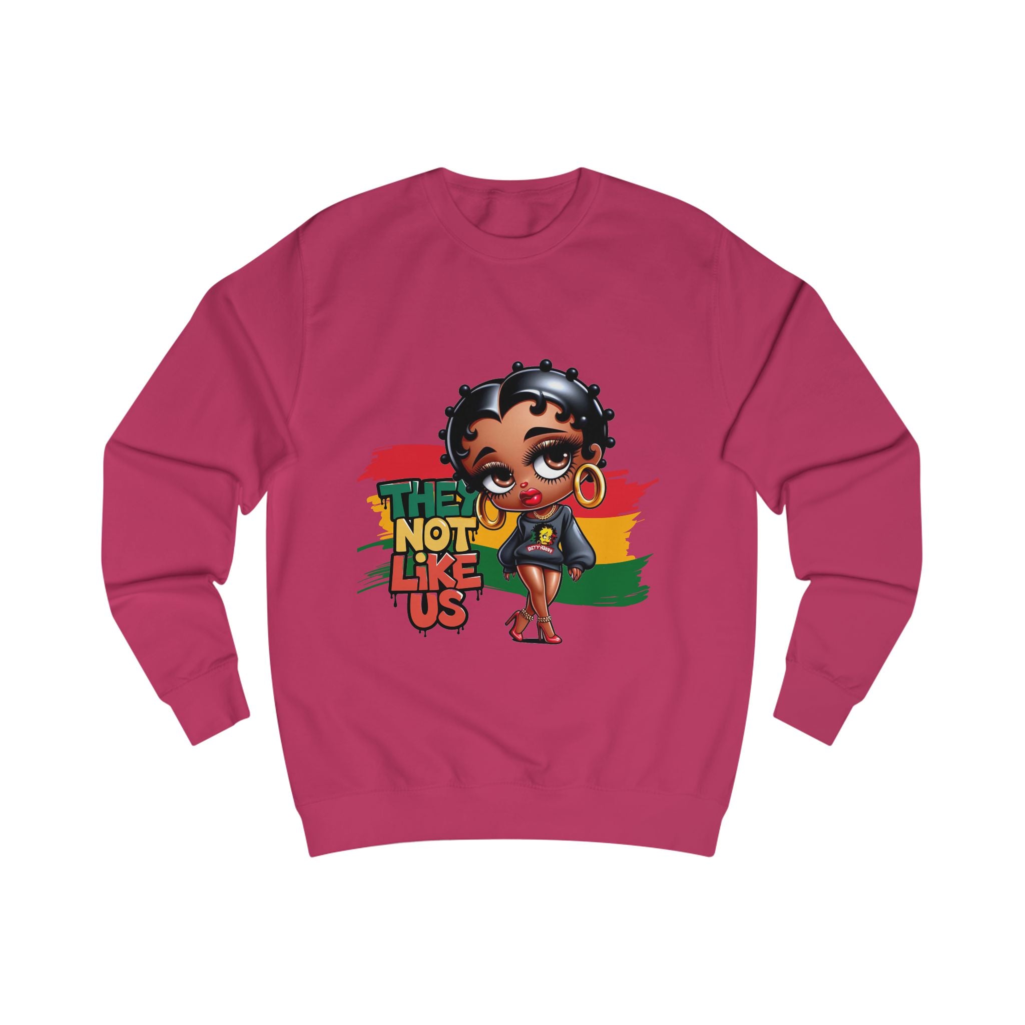 "Not like Us" Vibrant Afrocentric Sweatshirt, Stylish Casual Wear for All, Great for Gifts, Festivals, and Everyday Fashion