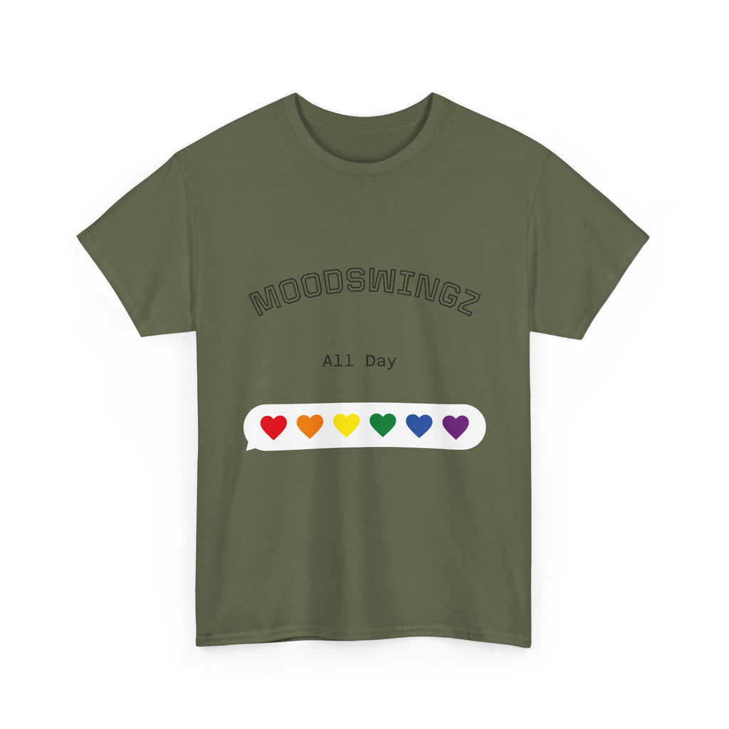 "MoodSwyngz" All Day Unisex Heavy Cotton Tee - LGBTQ+ Pride Shirt, Casual Everyday Wear, Gift for Friends, Summer Vibes, Relaxed Fit