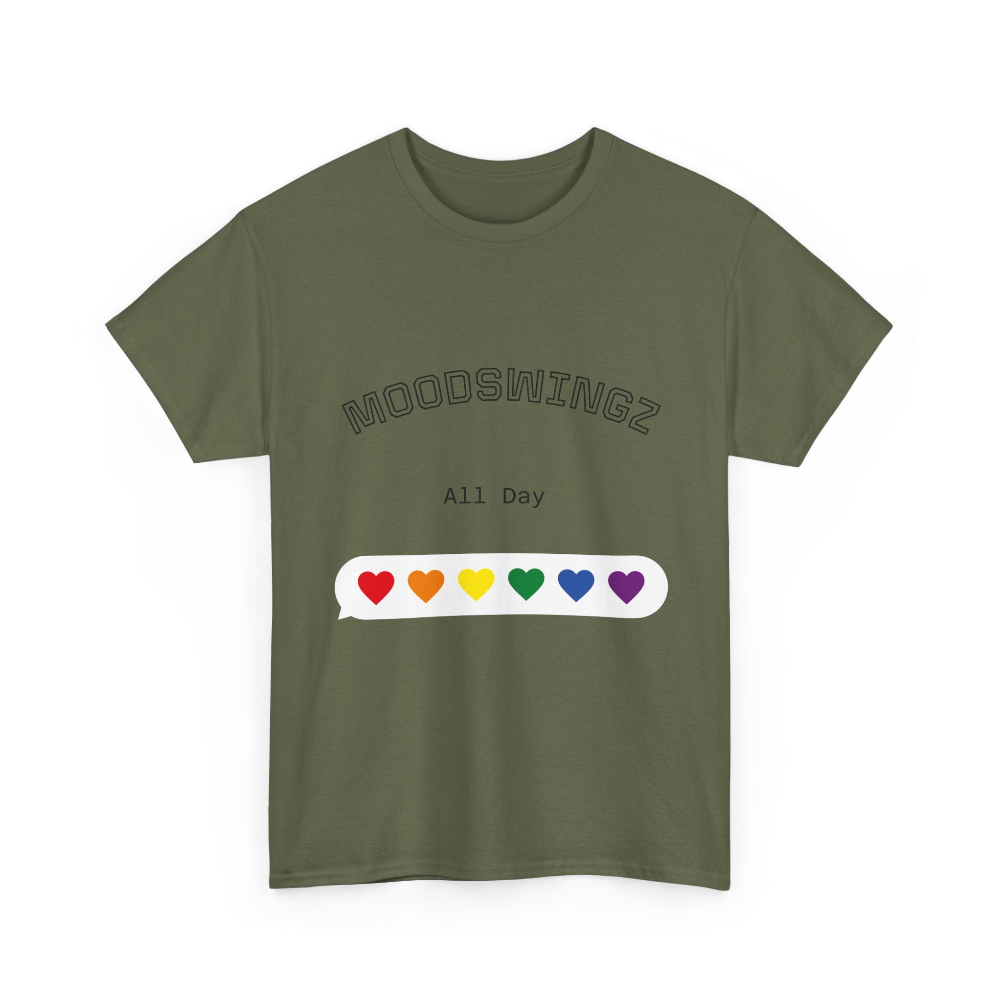 "MoodSwyngz" All Day Unisex Heavy Cotton Tee - LGBTQ+ Pride Shirt, Casual Everyday Wear, Gift for Friends, Summer Vibes, Relaxed Fit