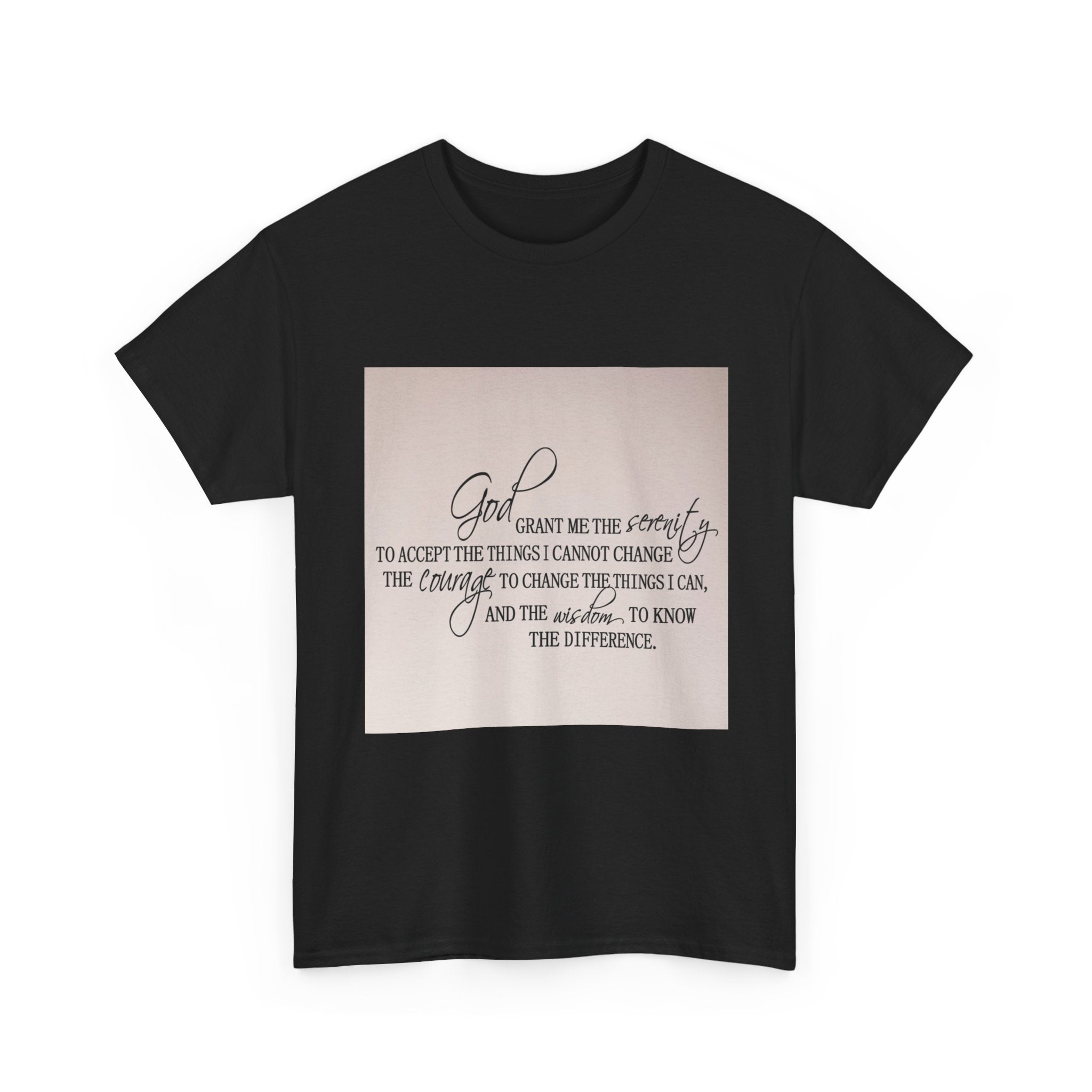 "Inspirational Quote" Tee - Unisex Heavy Cotton T-Shirt for Faith, Encouragement, God, Inspirational Gift, Everyday Wear