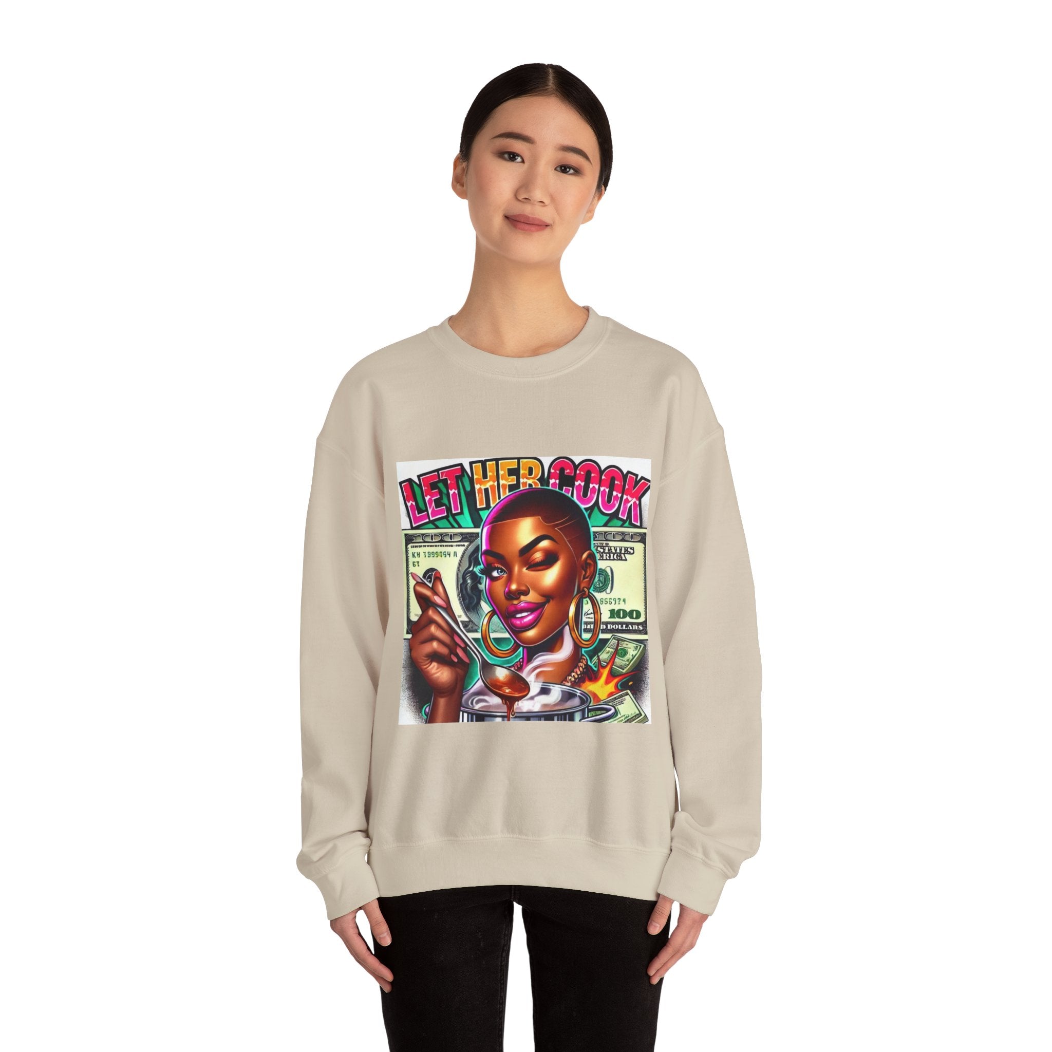 "Let Her Cook" Graphic Sweatshirt