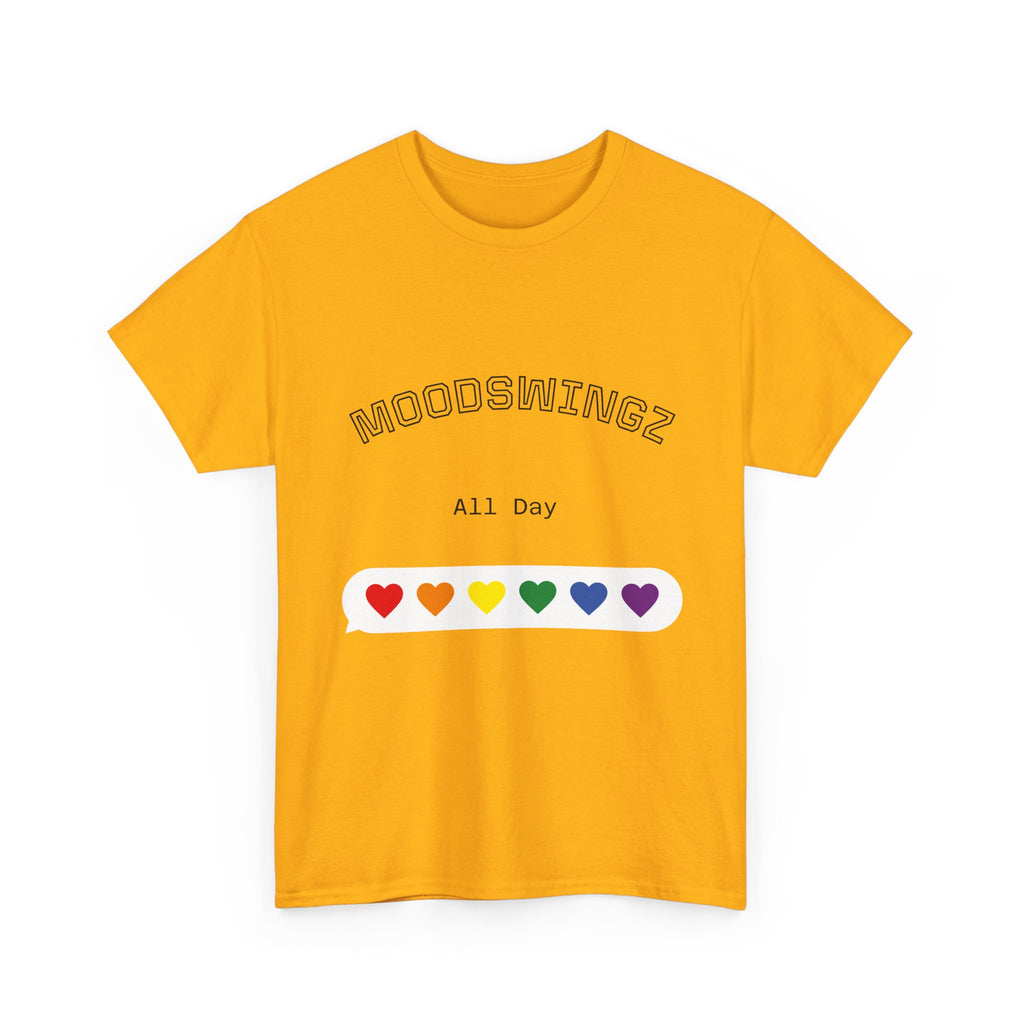 "MoodSwyngz" All Day Unisex Heavy Cotton Tee - LGBTQ+ Pride Shirt, Casual Everyday Wear, Gift for Friends, Summer Vibes, Relaxed Fit