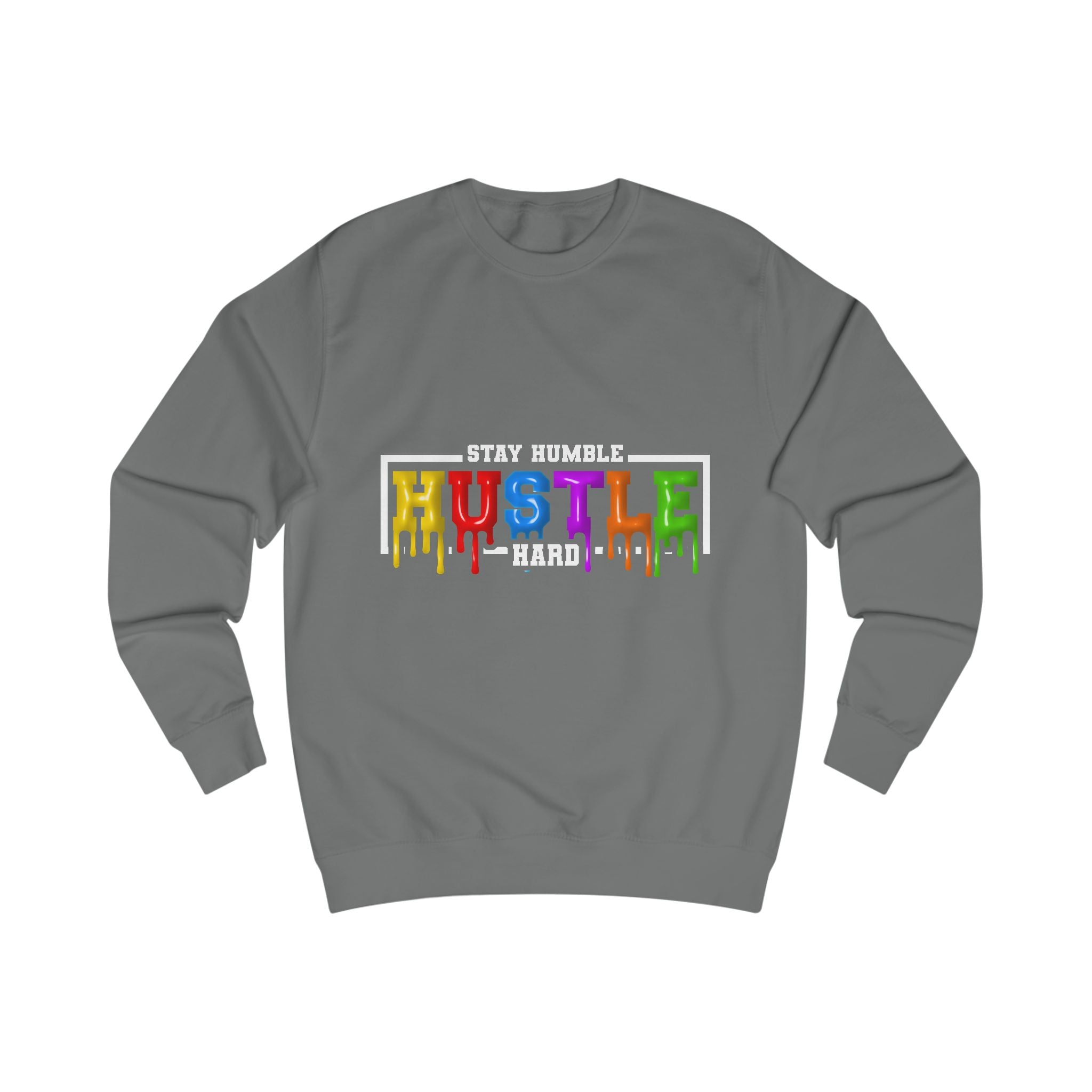 "Hustle" Unisex Sweatshirt - Motivational Gift for Entrepreneurs, Cozy Fashion, Perfect for Work, Motivation, Casual Wear