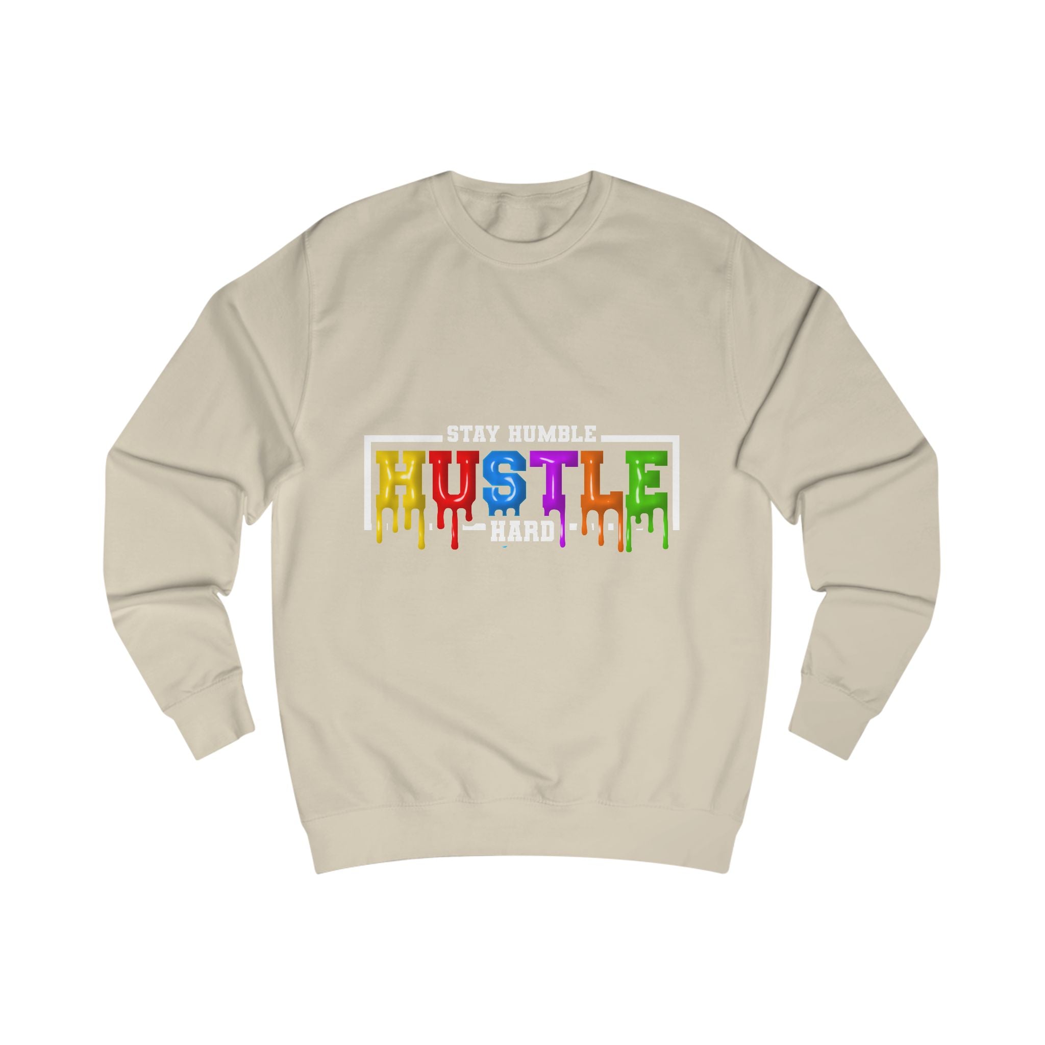 "Hustle" Unisex Sweatshirt - Motivational Gift for Entrepreneurs, Cozy Fashion, Perfect for Work, Motivation, Casual Wear