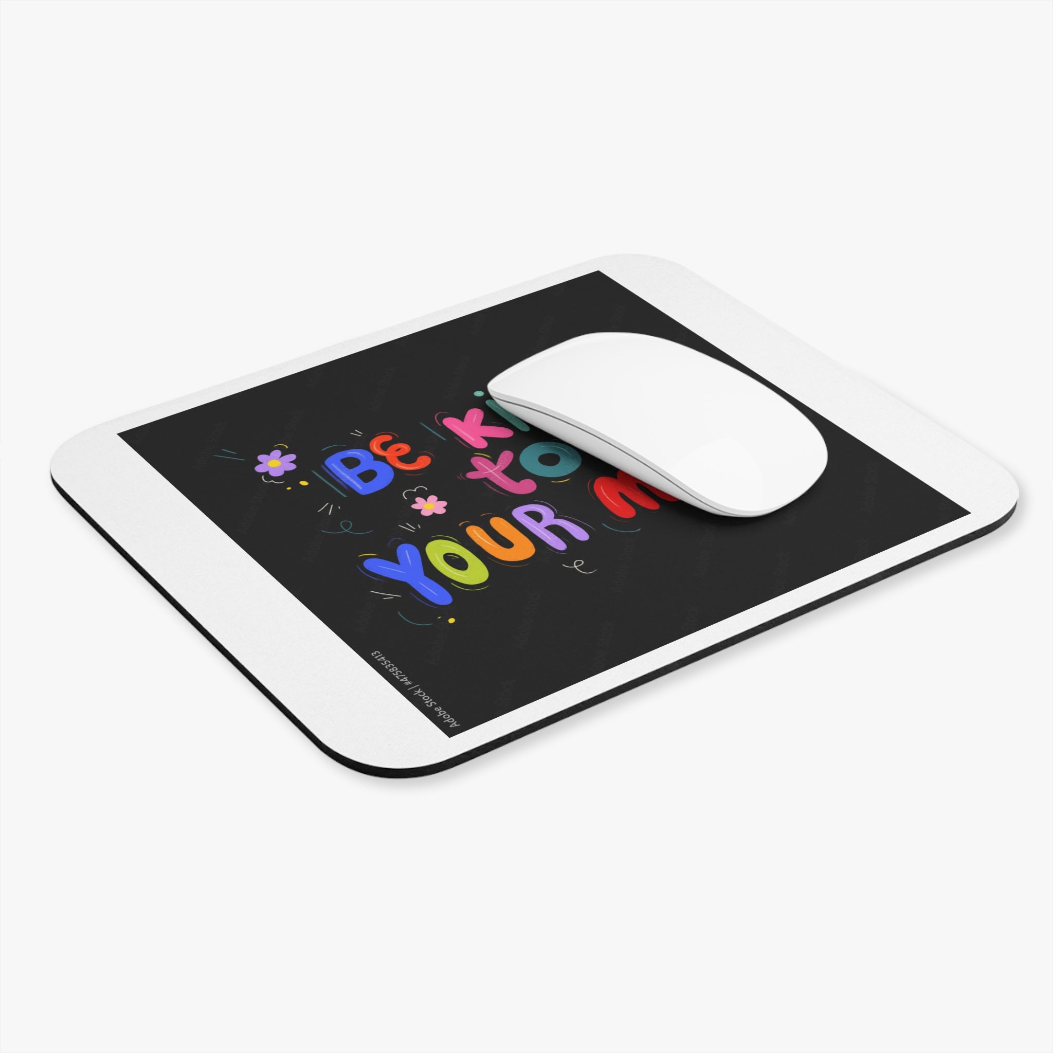 Be Kind to Your Mind Mouse Pad — Colorful Inspirational Desk Mat