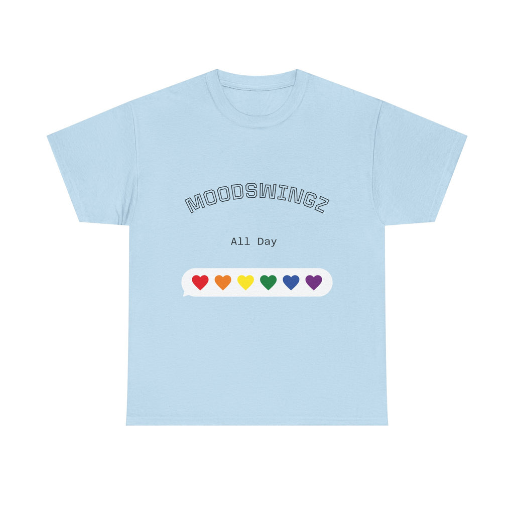 "MoodSwyngz" All Day Unisex Heavy Cotton Tee - LGBTQ+ Pride Shirt, Casual Everyday Wear, Gift for Friends, Summer Vibes, Relaxed Fit
