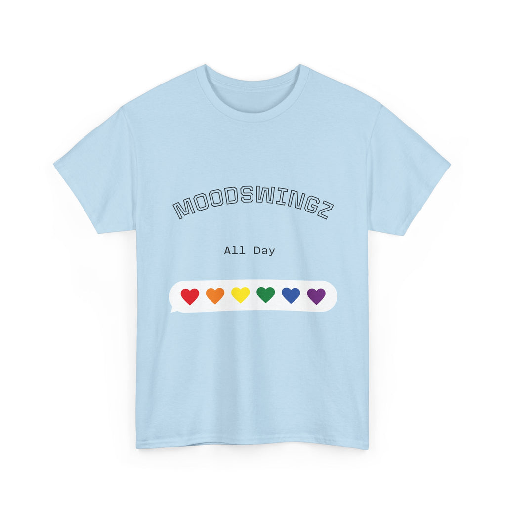 "MoodSwyngz" All Day Unisex Heavy Cotton Tee - LGBTQ+ Pride Shirt, Casual Everyday Wear, Gift for Friends, Summer Vibes, Relaxed Fit