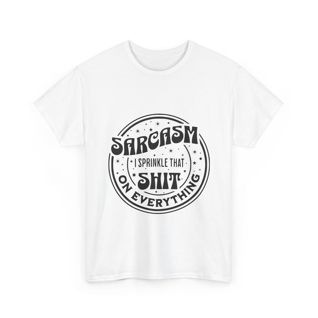 "Sarcasm" Heavy Cotton Tee - Fun Gift for Sarcastic Friends, Casual Wear, Humor Shirt, Everyday Humor, Unique Gift