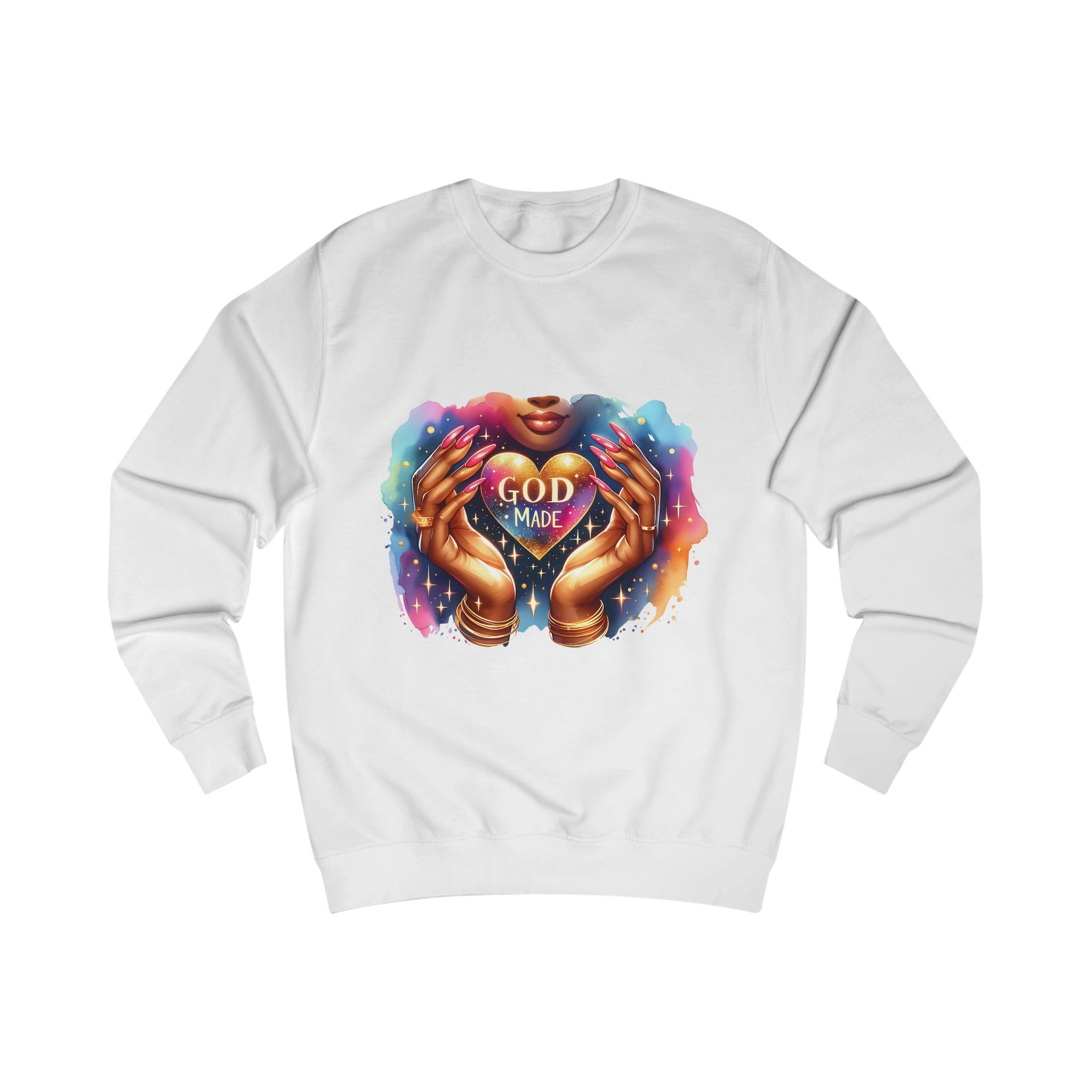 "Spiritual Hands" Unisex Sweatshirt, Cozy Gift, Motivational Apparel, Inspirational Clothing, Heartwarming Fashion