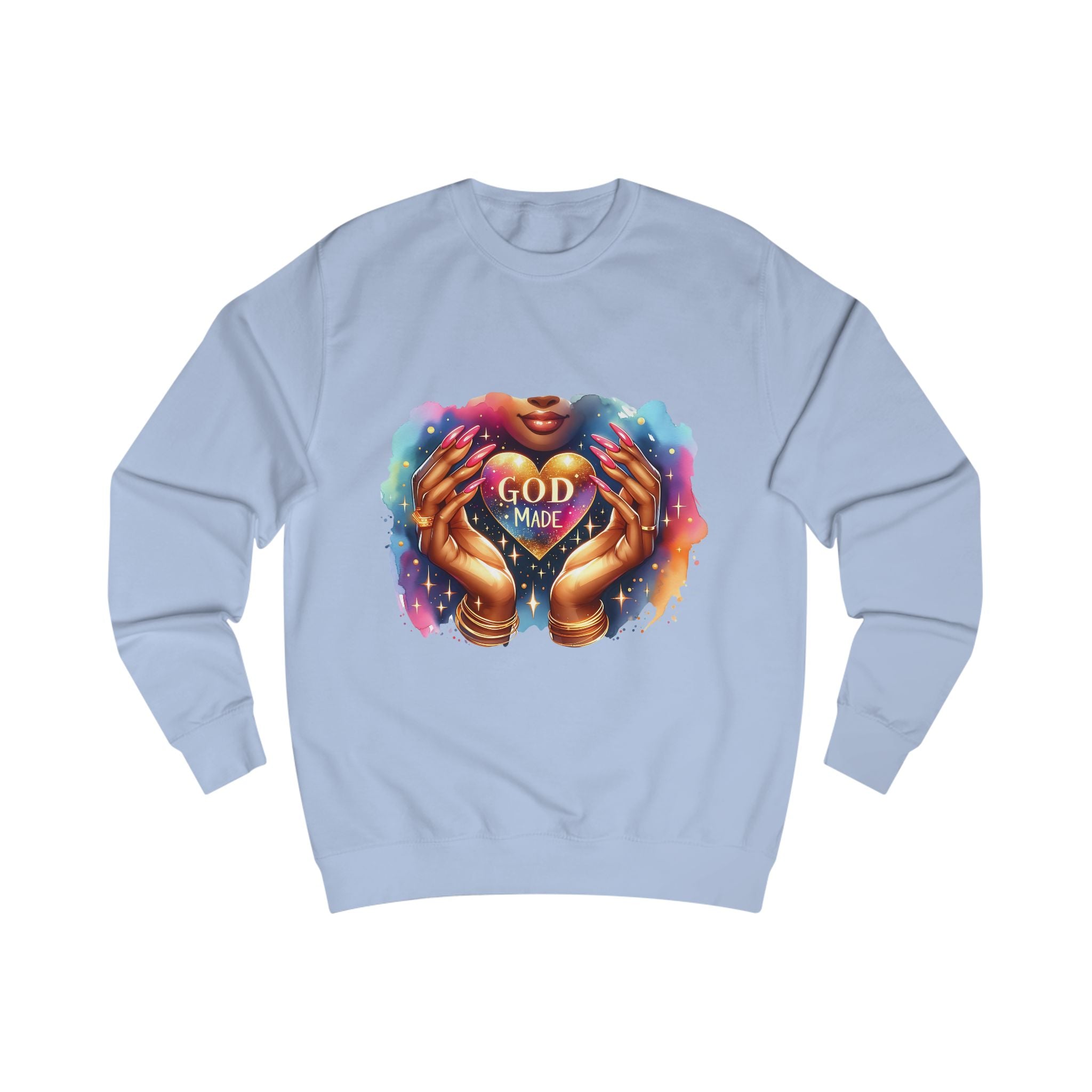 "Spiritual Hands" Unisex Sweatshirt, Cozy Gift, Motivational Apparel, Inspirational Clothing, Heartwarming Fashion