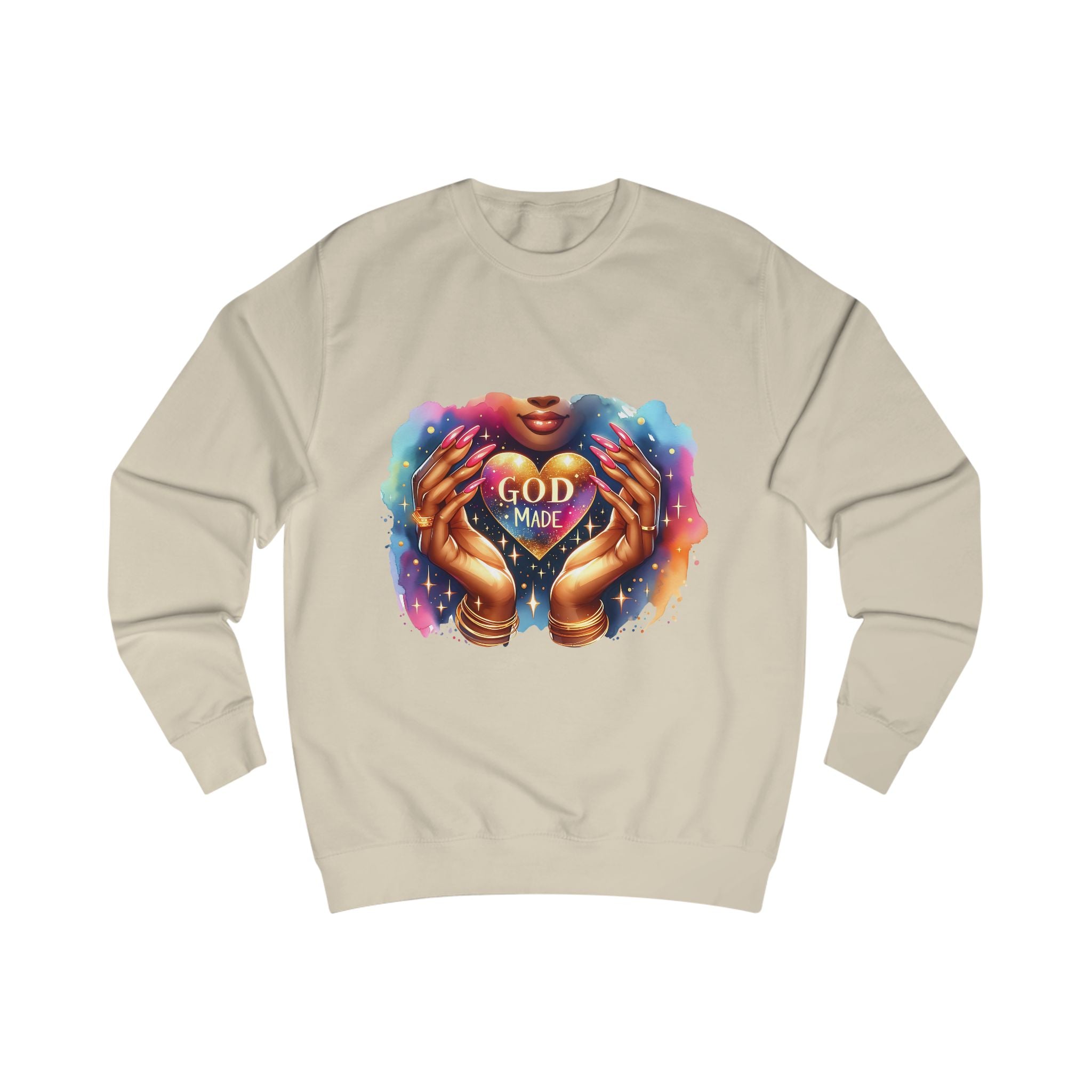 "Spiritual Hands" Unisex Sweatshirt, Cozy Gift, Motivational Apparel, Inspirational Clothing, Heartwarming Fashion
