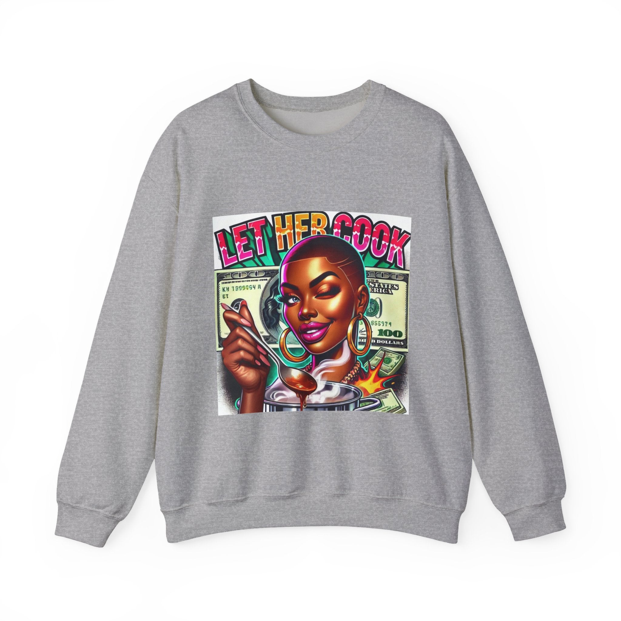 "Let Her Cook" Graphic Sweatshirt