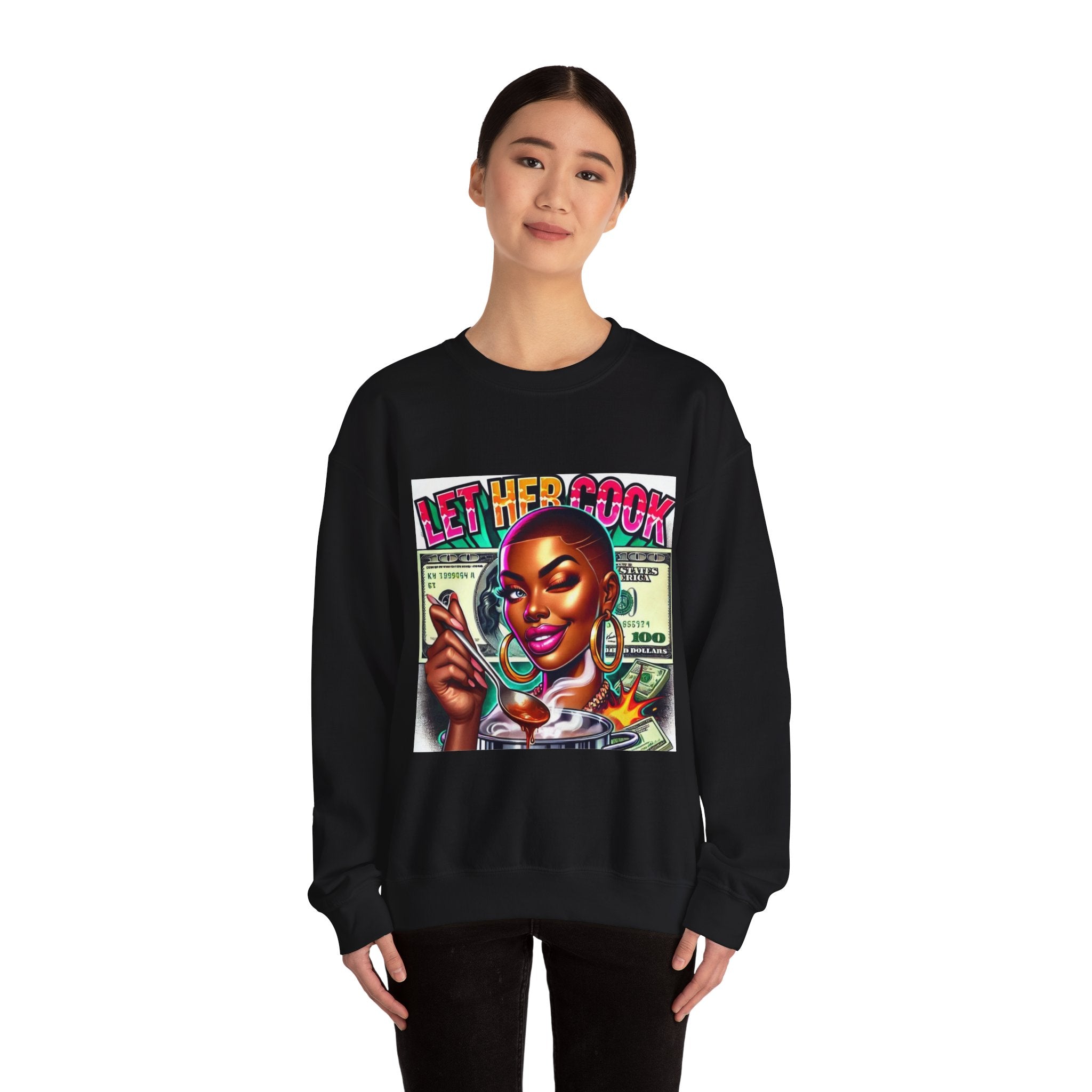 "Let Her Cook" Graphic Sweatshirt