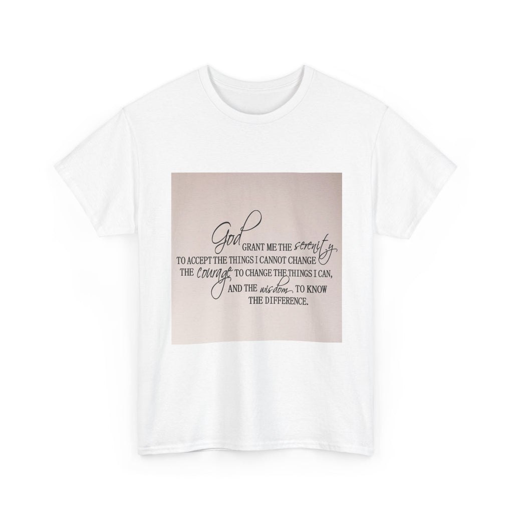 "Inspirational Quote" Tee - Unisex Heavy Cotton T-Shirt for Faith, Encouragement, God, Inspirational Gift, Everyday Wear