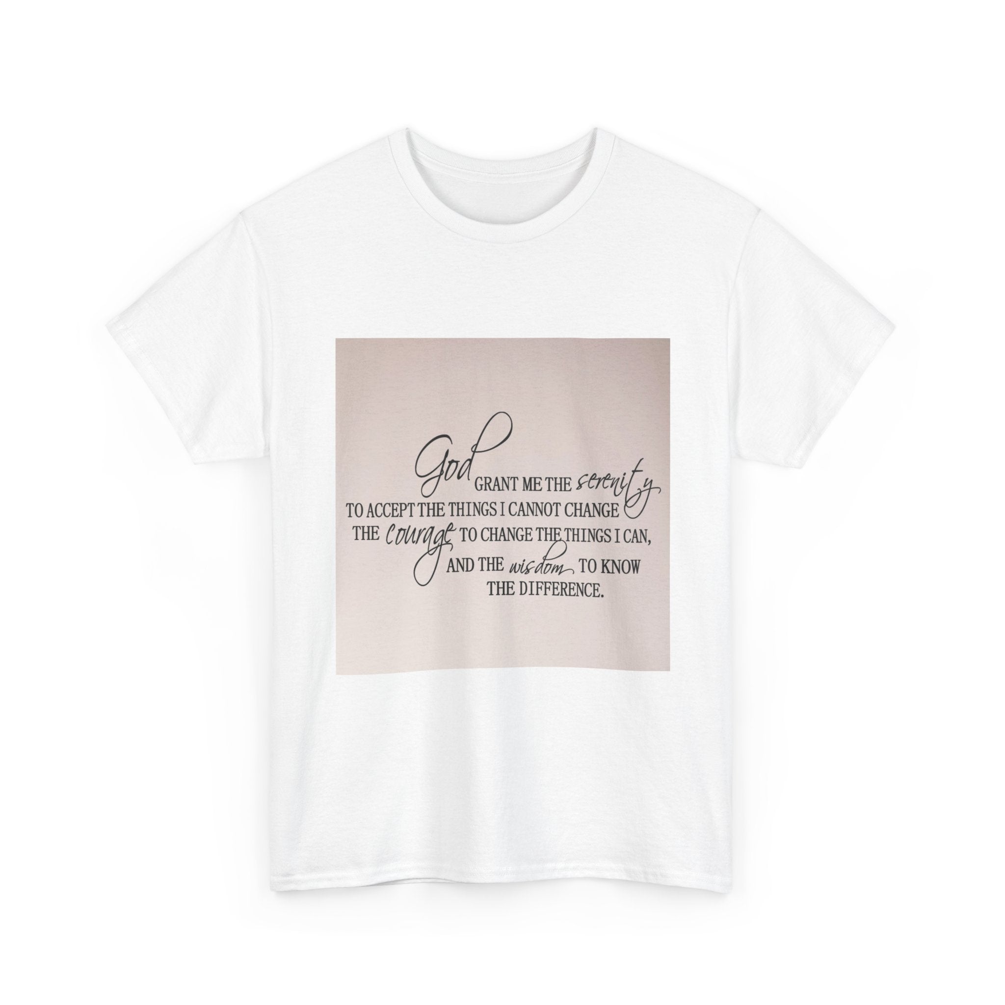 "Inspirational Quote" Tee - Unisex Heavy Cotton T-Shirt for Faith, Encouragement, God, Inspirational Gift, Everyday Wear