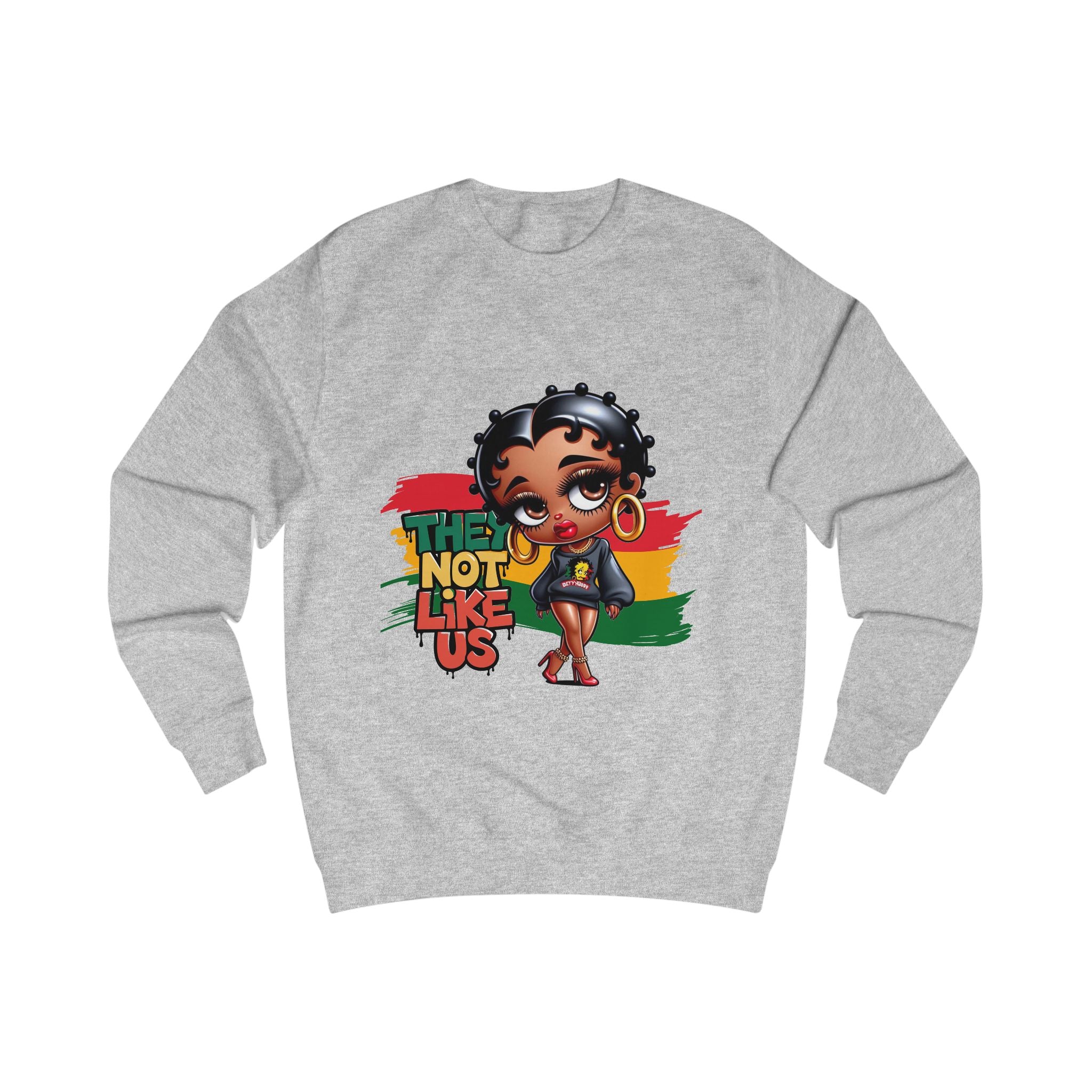 "Not like Us" Vibrant Afrocentric Sweatshirt, Stylish Casual Wear for All, Great for Gifts, Festivals, and Everyday Fashion