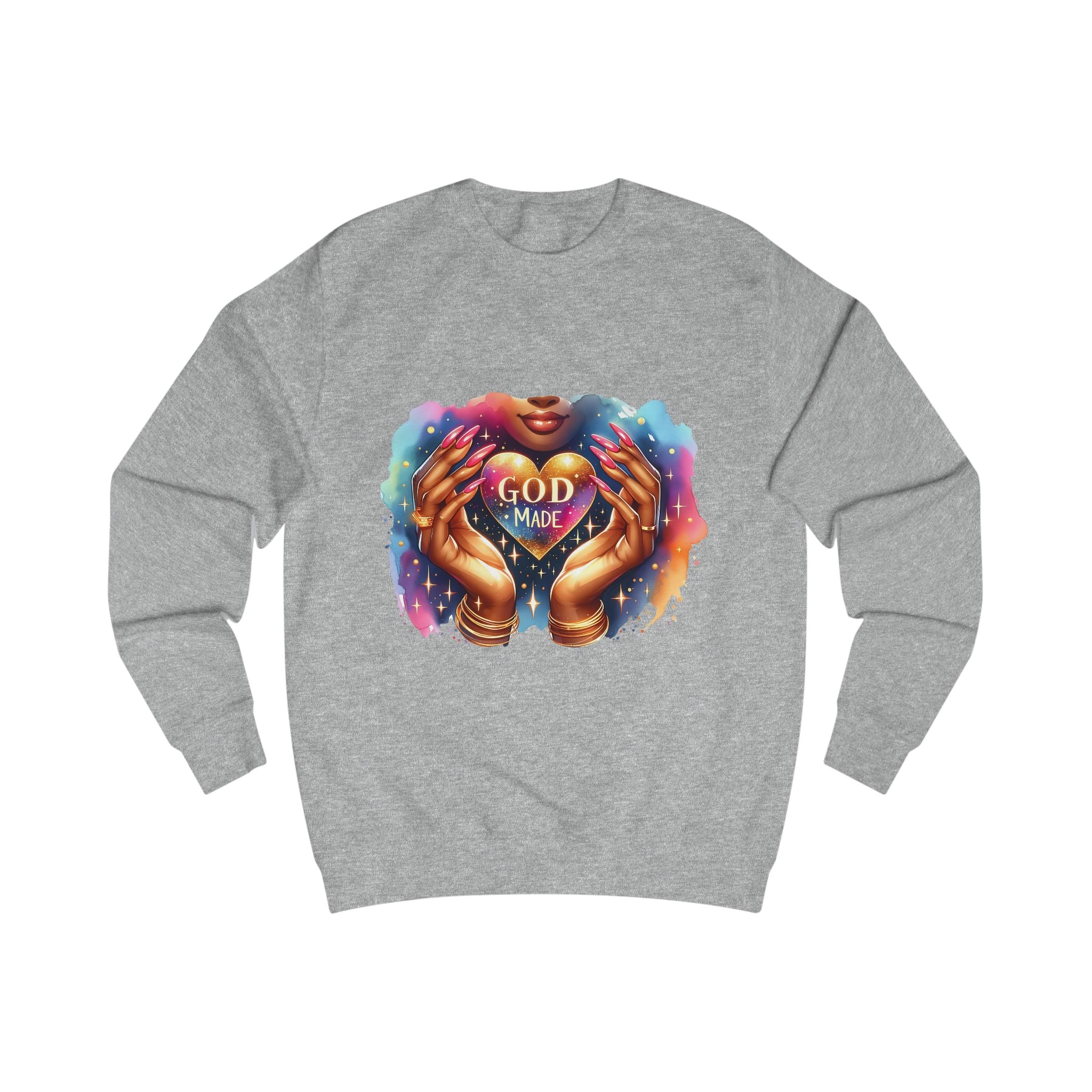 "Spiritual Hands" Unisex Sweatshirt, Cozy Gift, Motivational Apparel, Inspirational Clothing, Heartwarming Fashion