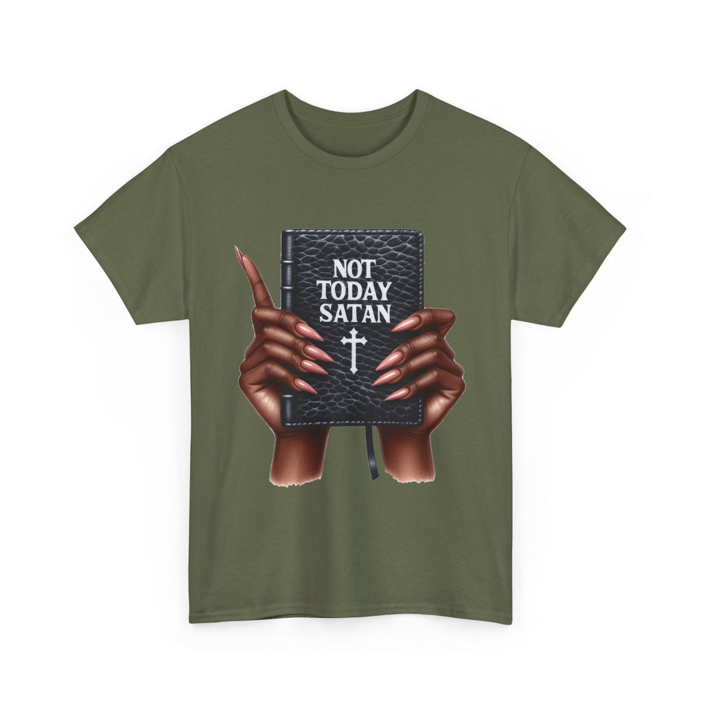 "Not Today Satan" Faith-Based Apparel, Spiritual Gifts, Everyday Wear, Casual Outings