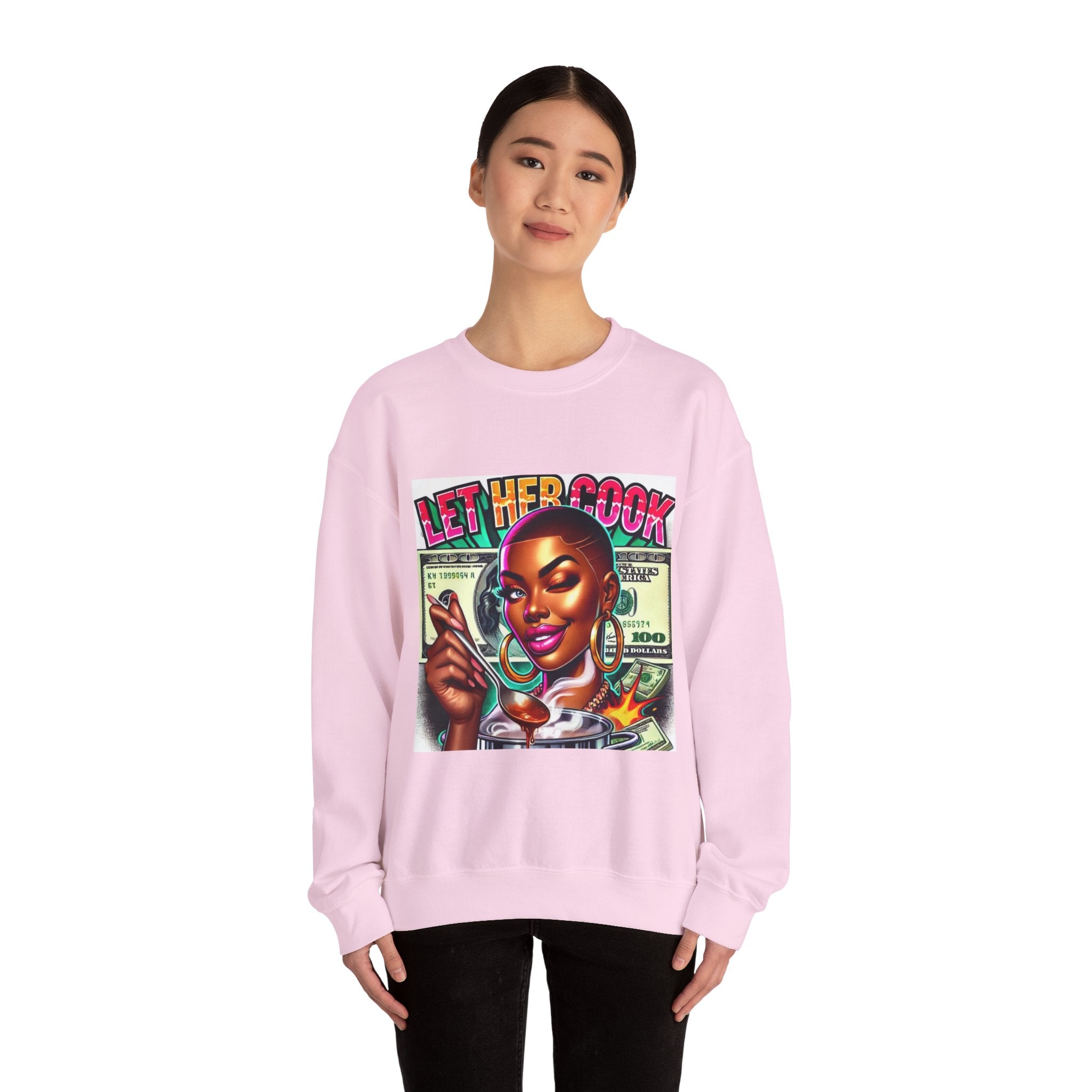 "Let Her Cook" Graphic Sweatshirt