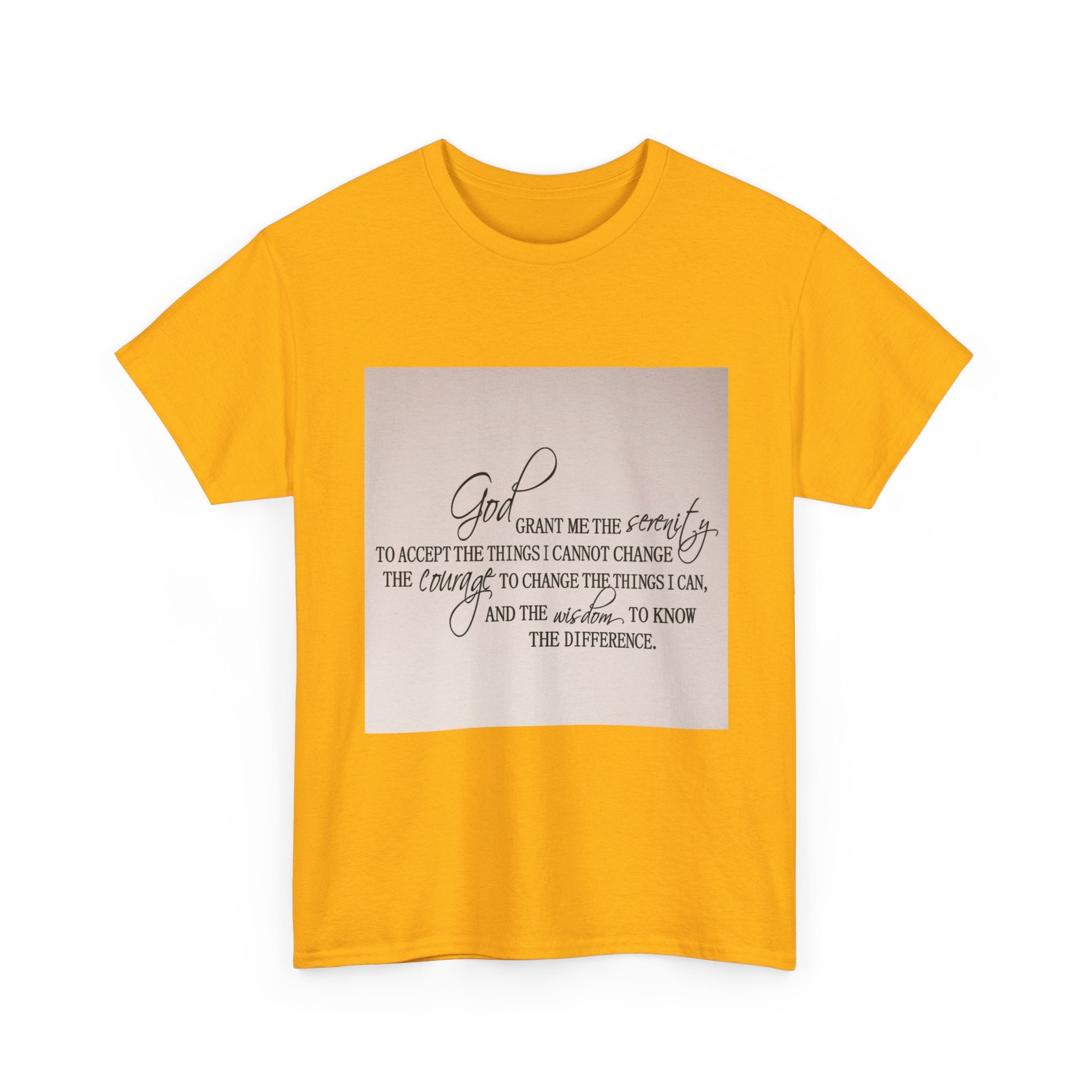 "Inspirational Quote" Tee - Unisex Heavy Cotton T-Shirt for Faith, Encouragement, God, Inspirational Gift, Everyday Wear