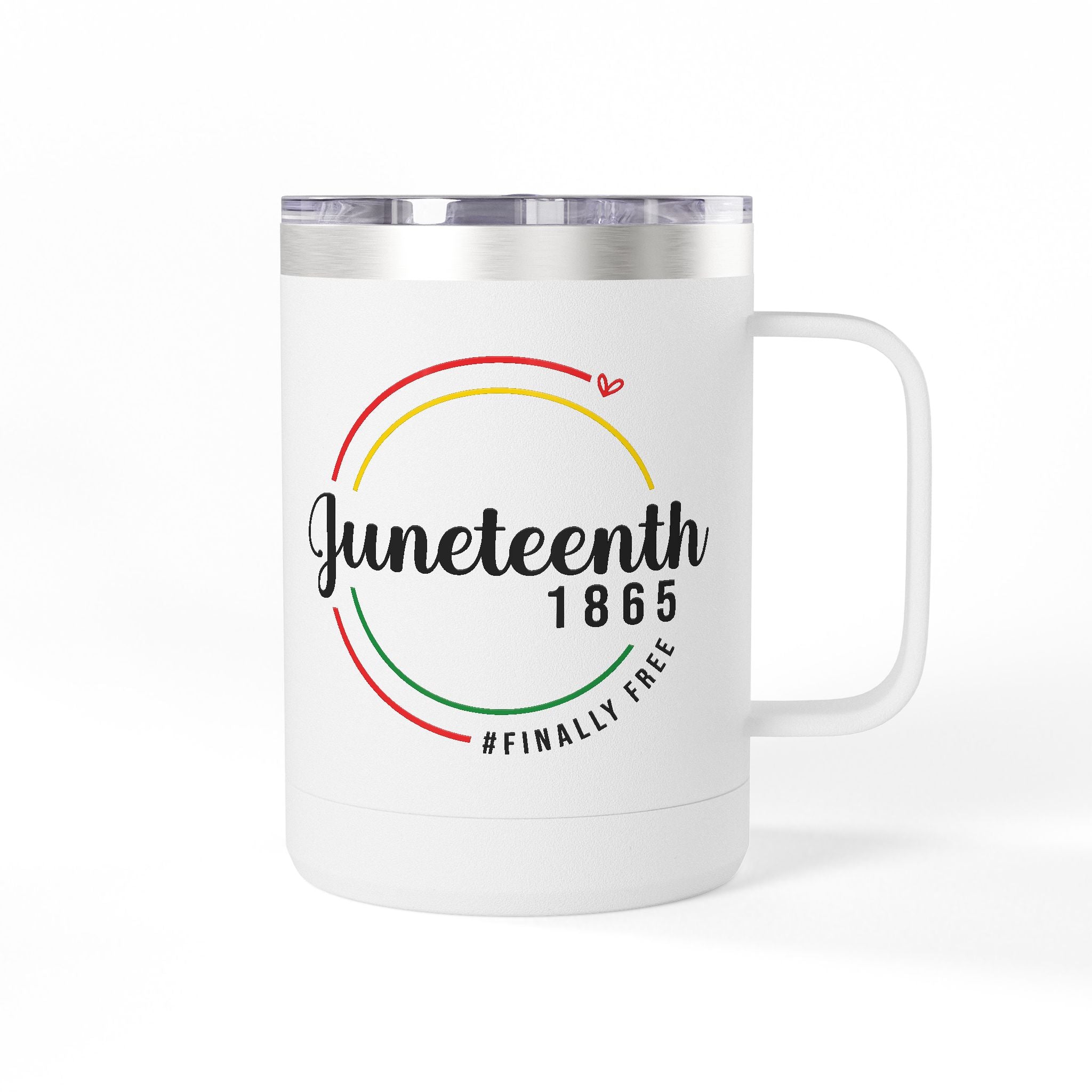 Juneteenth 1865 Travel Mug – "Officially Free" 15oz Insulated Tumbler