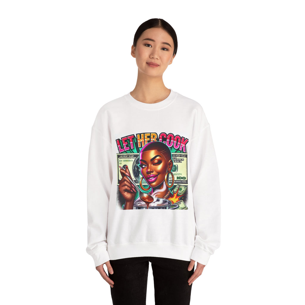 "Let Her Cook" Graphic Sweatshirt